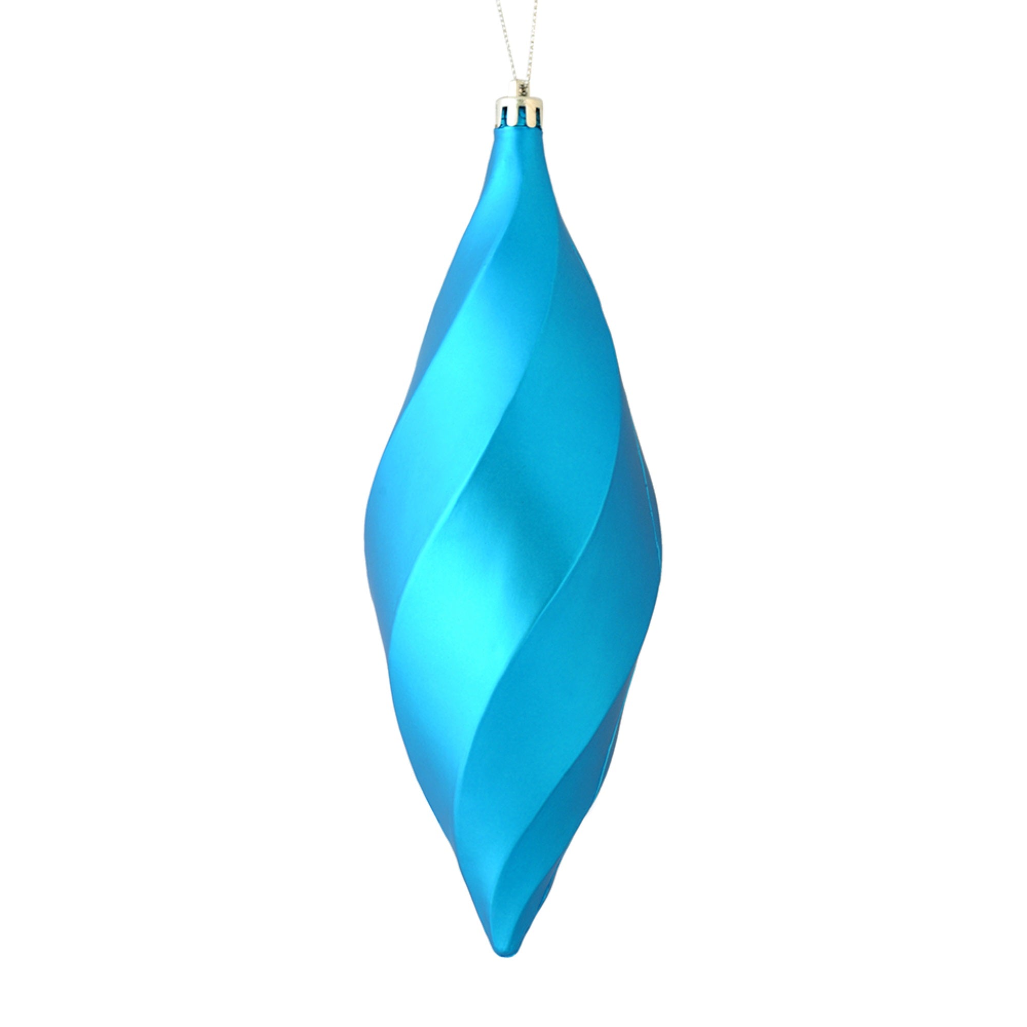 8” Turquoise Matte Swirl Finial 6/Bag