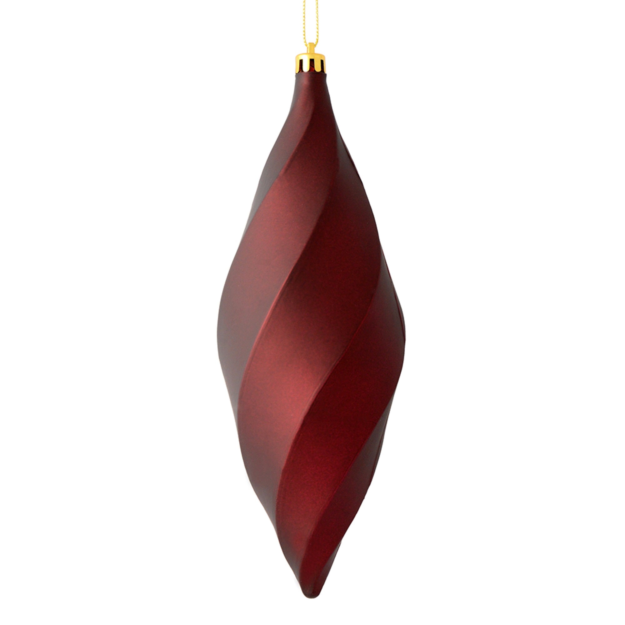 8” Wine Matte Swirl Finial 6/Bag