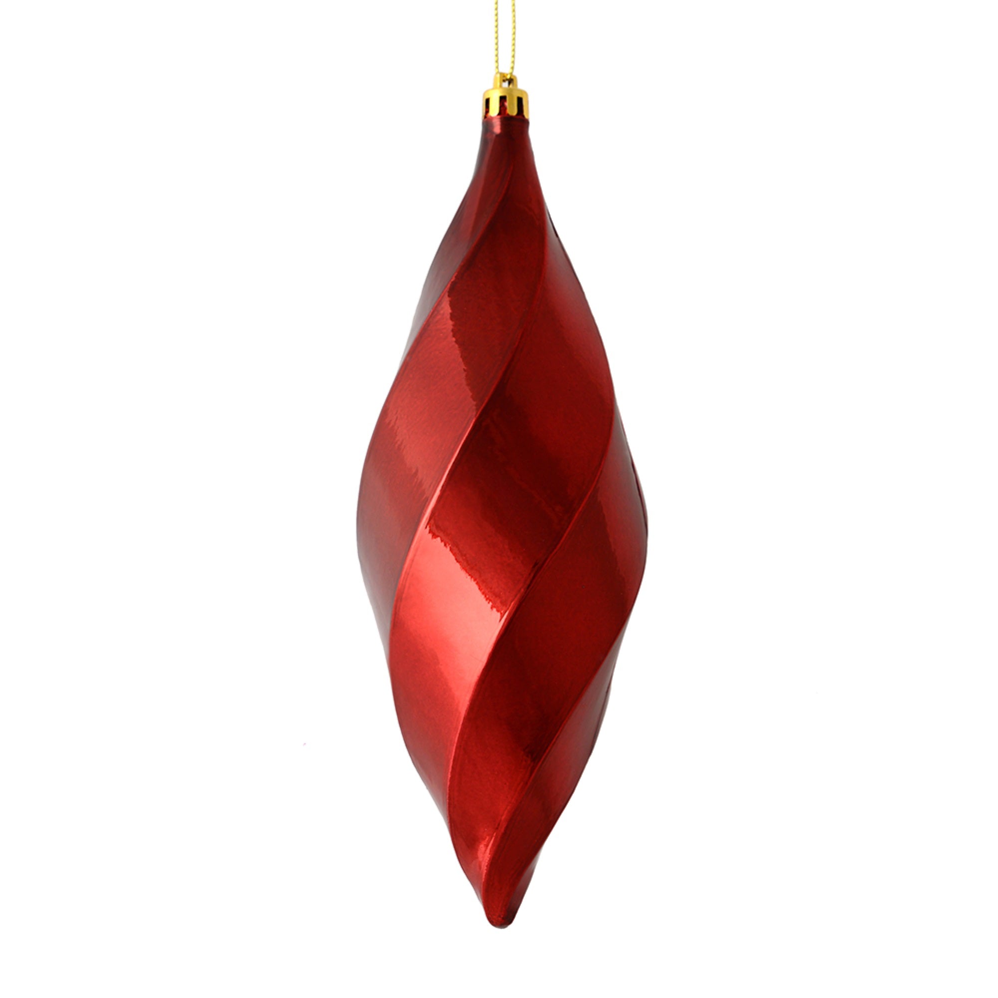 8” Wine Shiny Swirl Finial 6/Bag