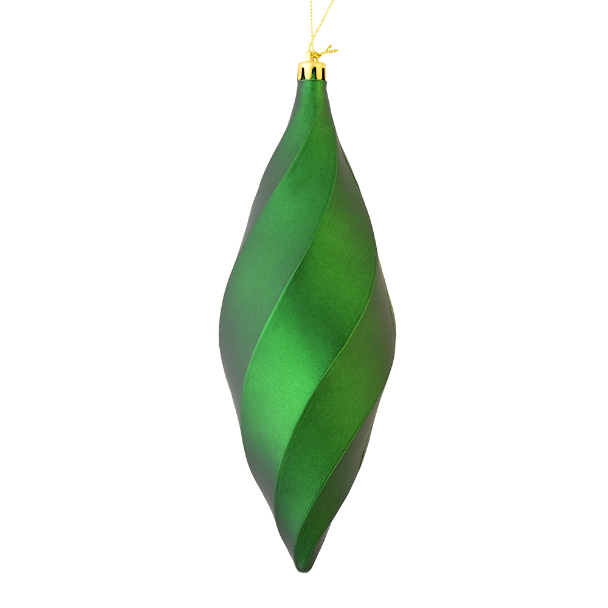 8” Emerald Matte Swirl Finial 6/Bag