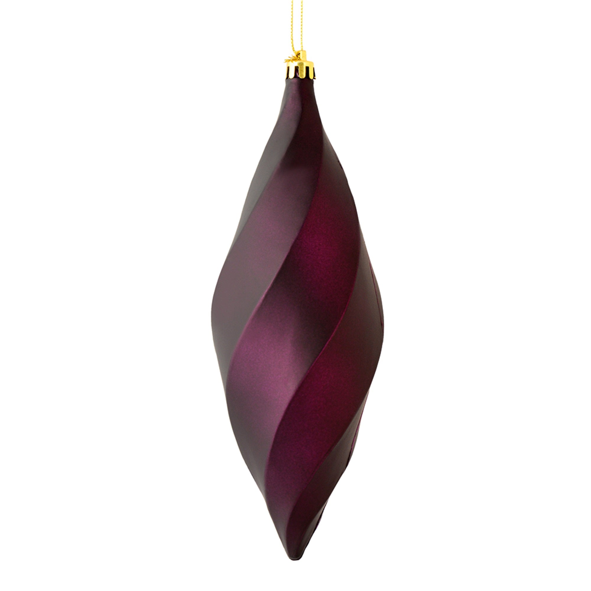 8” Plum Matte Swirl Finial 6/Bag