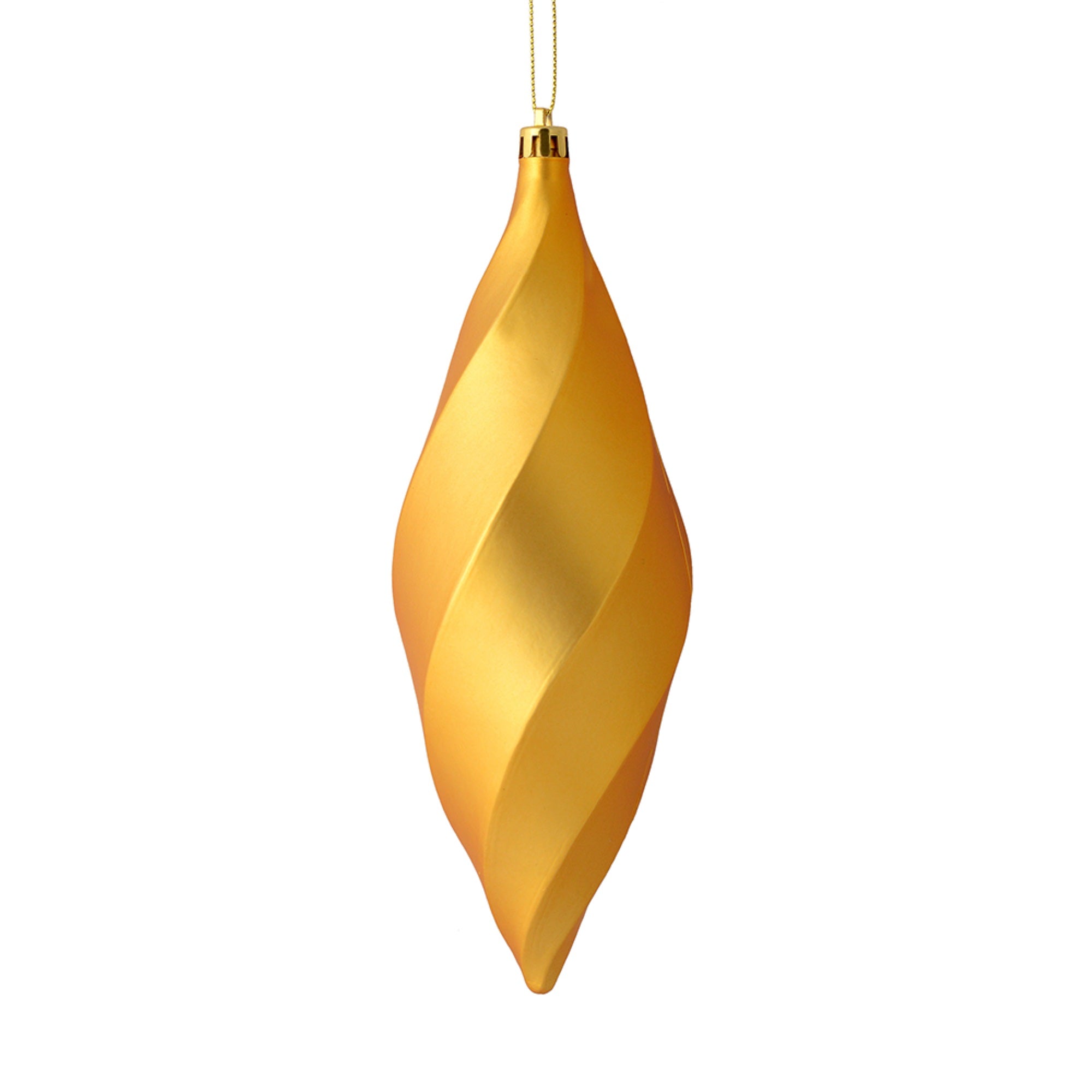 8” Honey Gold Matte Swirl Finial 6/Bag