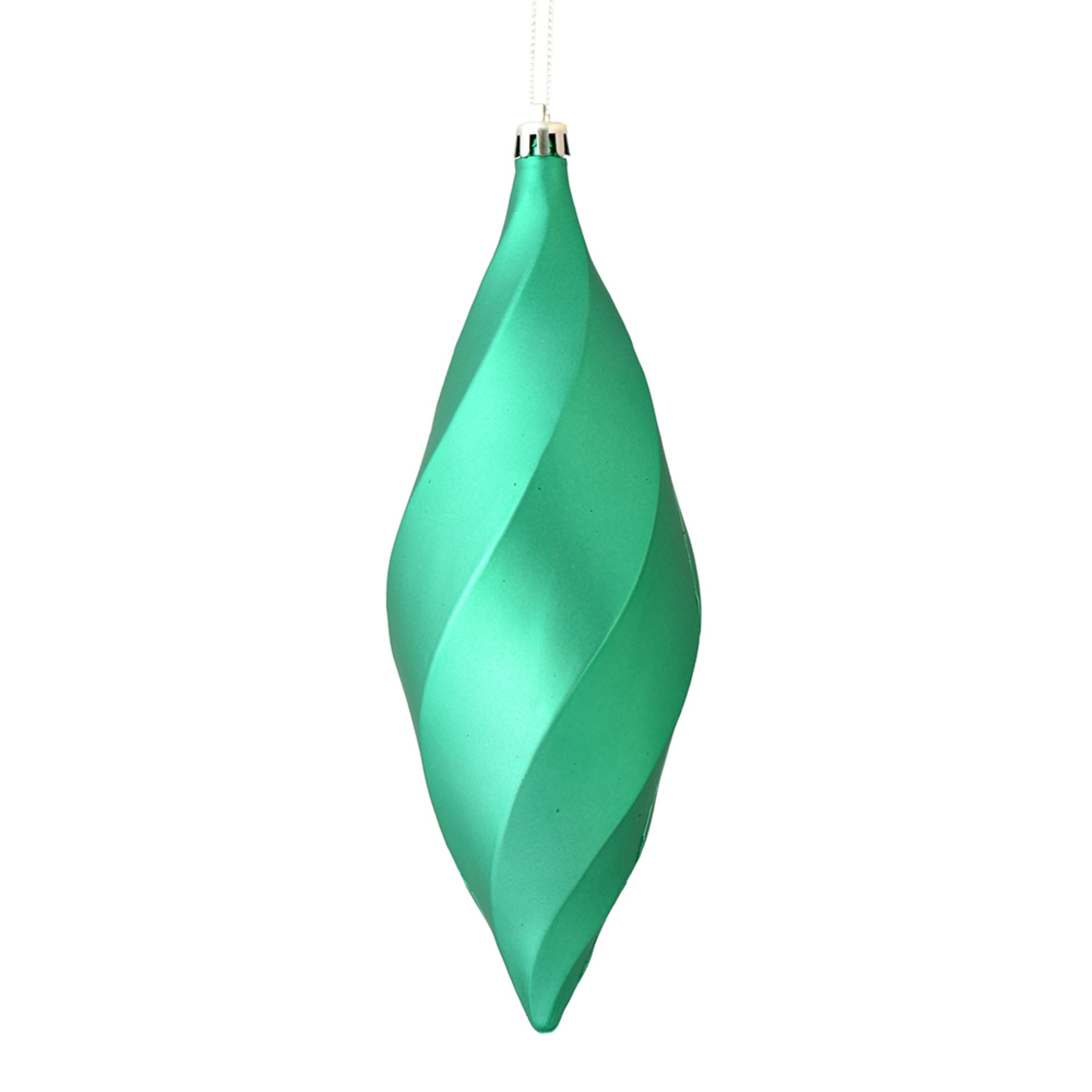 8” Seafoam Green Matte Swirl Finial 6/Bg