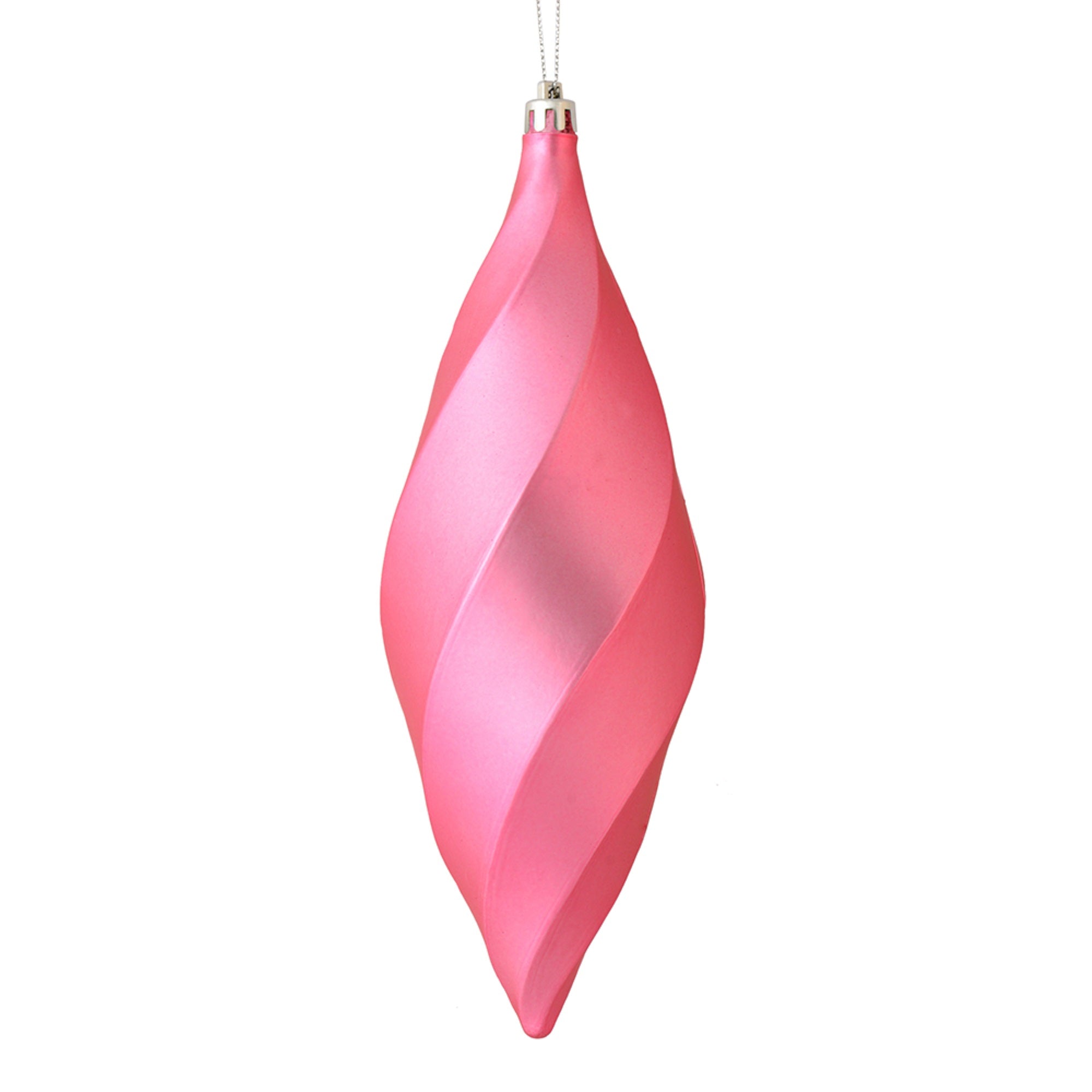 8” Mauve Matte Swirl Finial 6/Bag