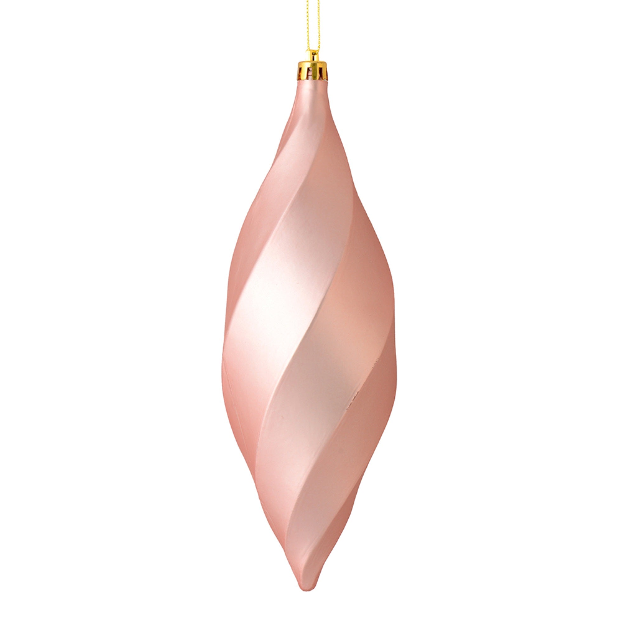 8” Rose Gold Matte Swirl Finial 6/Bag