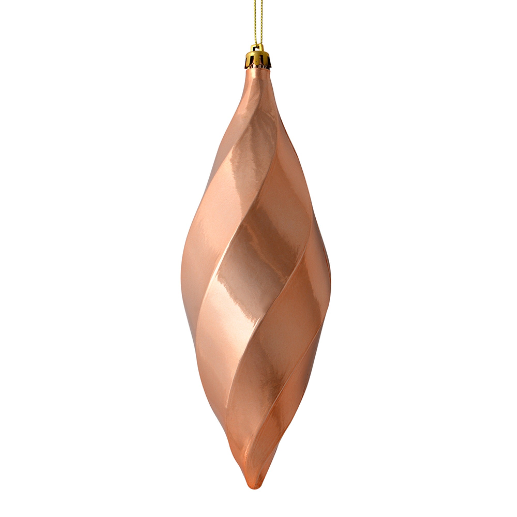 8” Rose Gold Shiny Swirl Finial 6/Bag