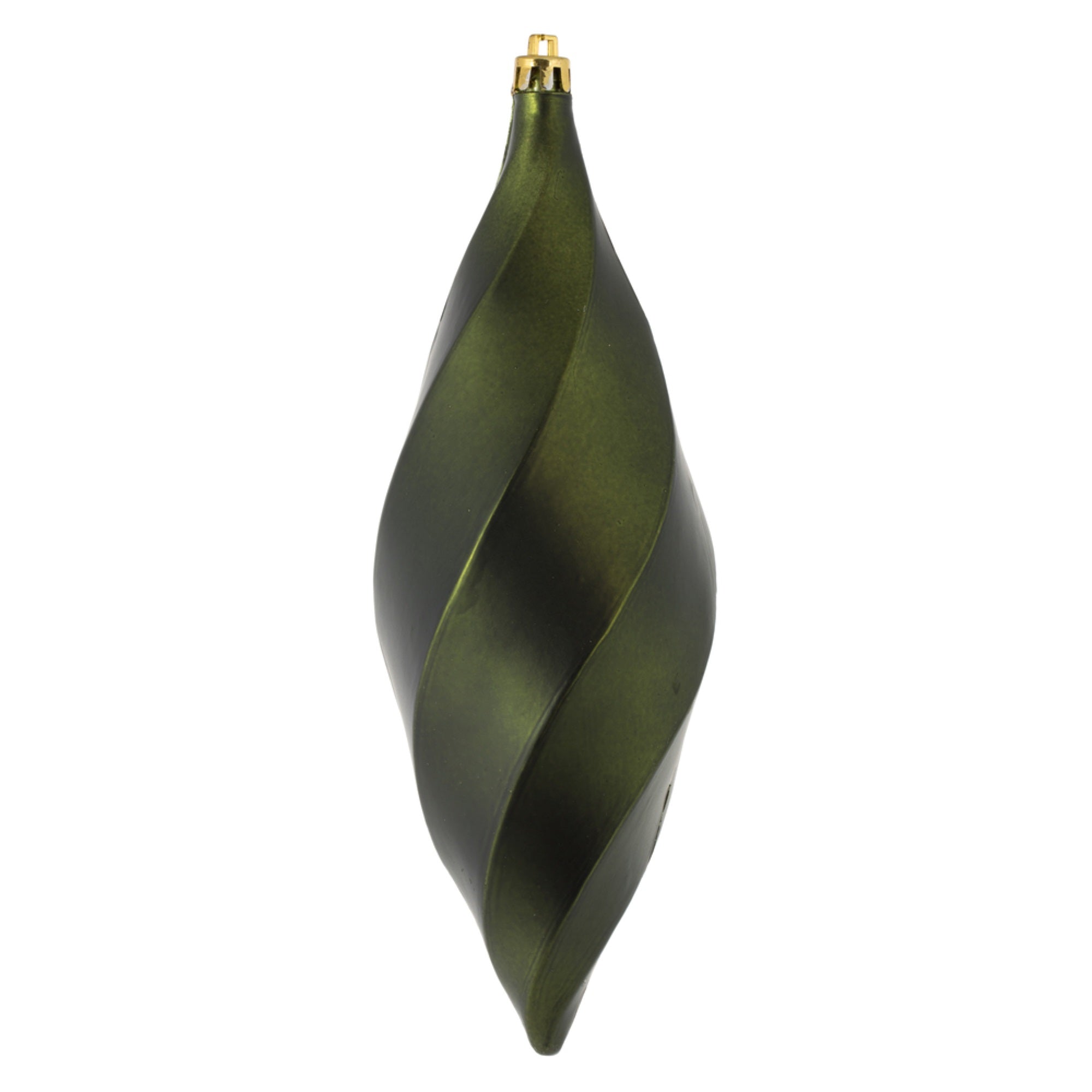 8” Moss Green Matte Swirl Finial 6/Bag