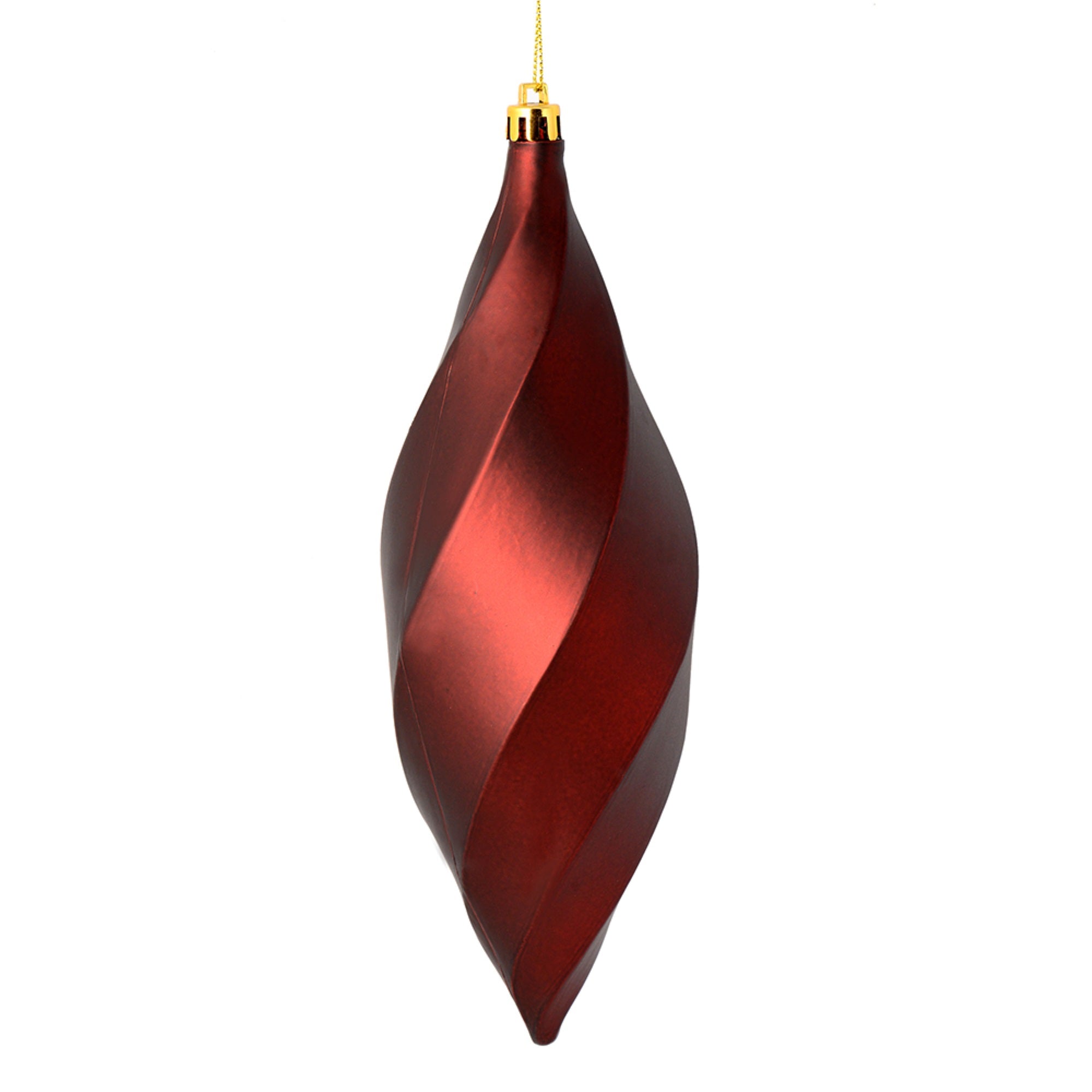 8” Burgundy Matte Swirl Finial 6/Bag