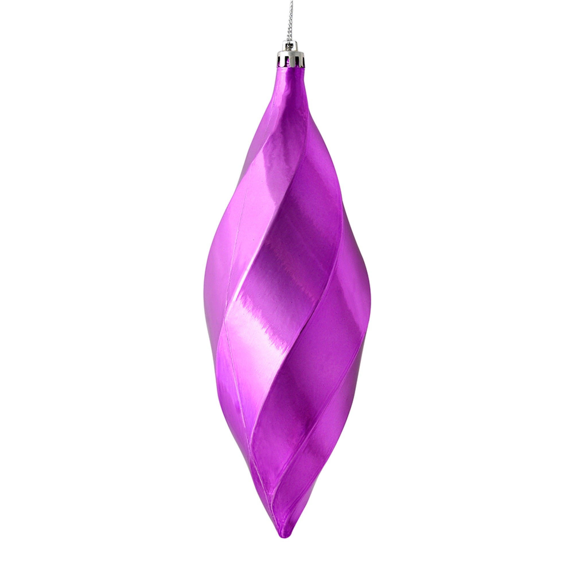 8” Orchid Shiny Swirl Finial 6/Bag