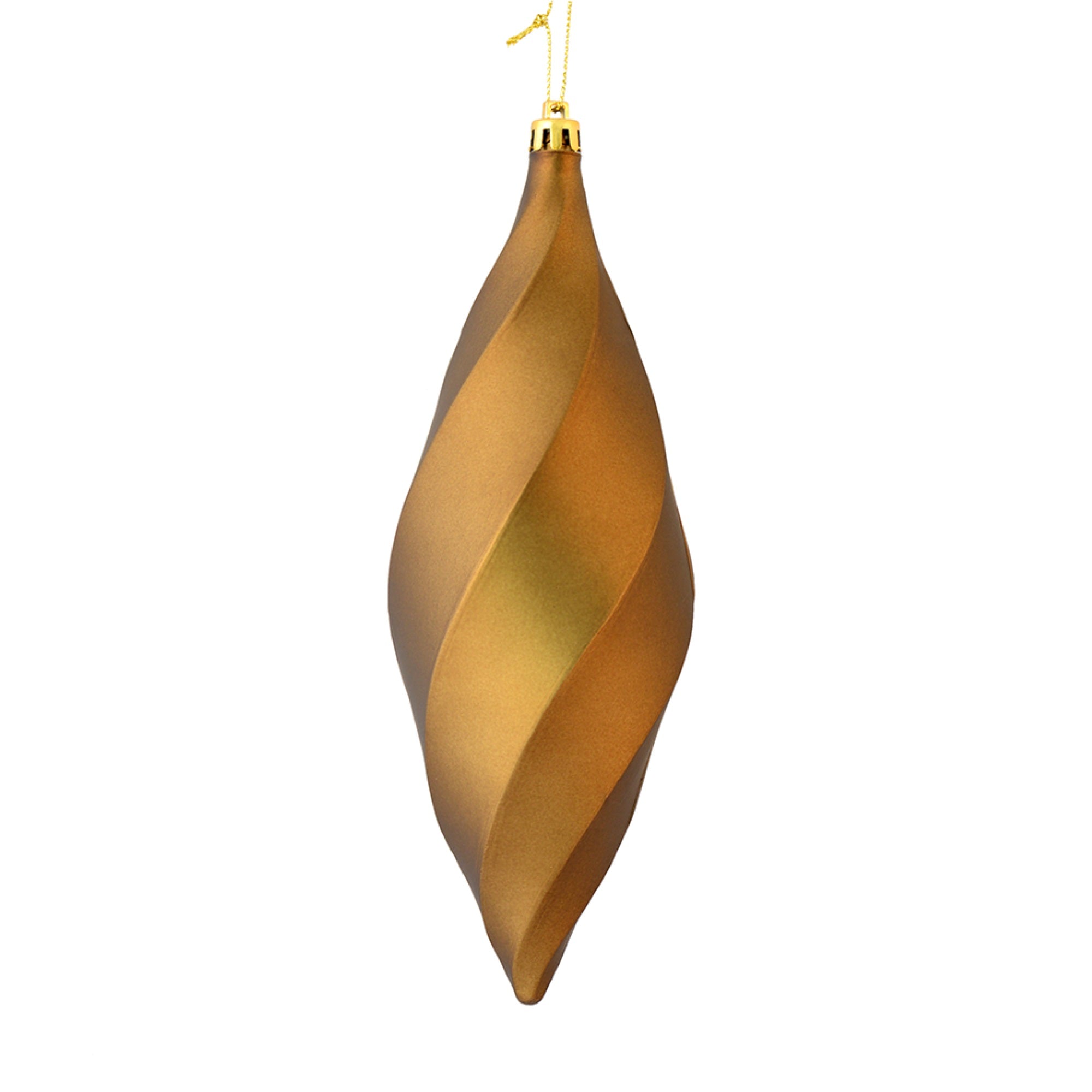 8” Mocha Matte Swirl Finial 6/Bag