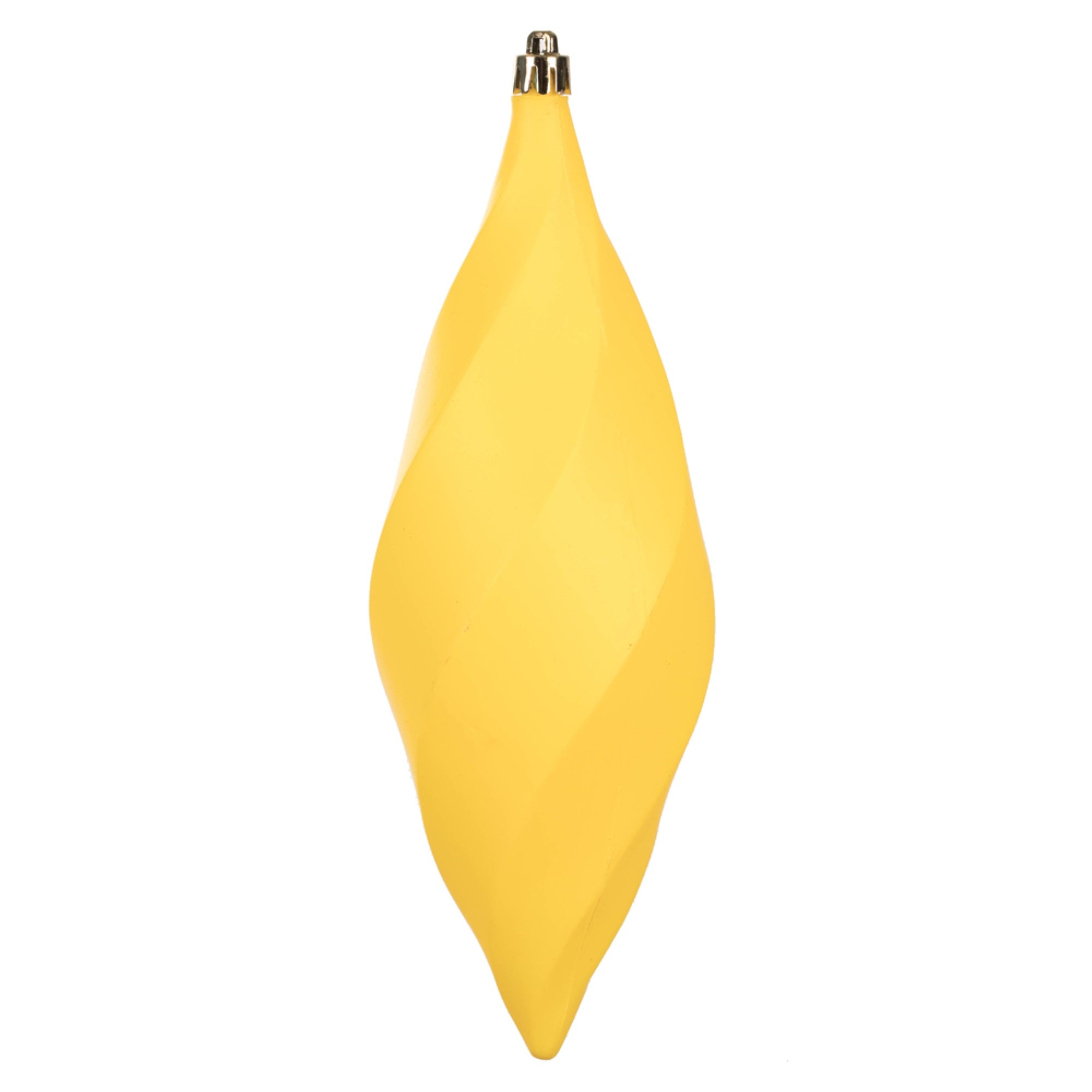 8” Yellow Matte Swirl Finial 6/Bag