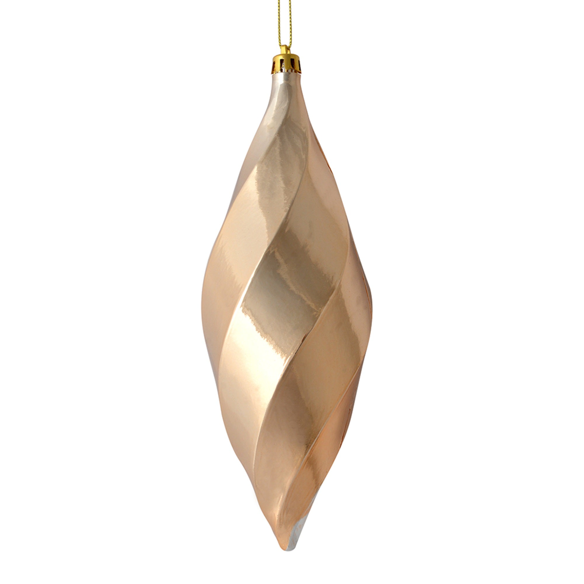 8” Cafe Latte Shiny Swirl Finial 6/Bag