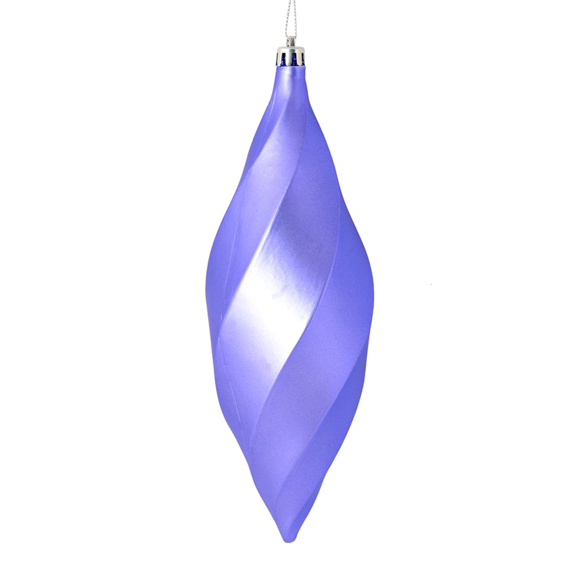 8” Lavender Matte Swirl Finial 6/Bag