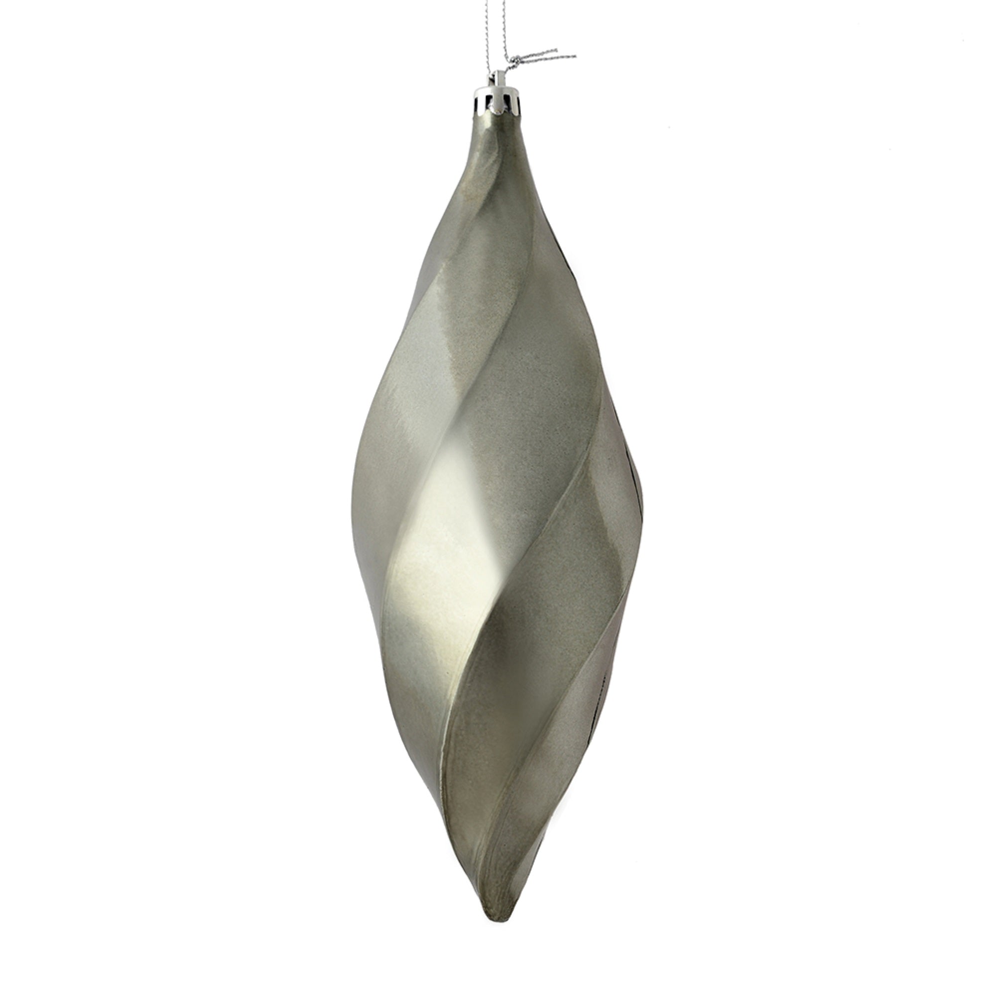 8” Pewter Shiny Swirl Finial 6/Bag