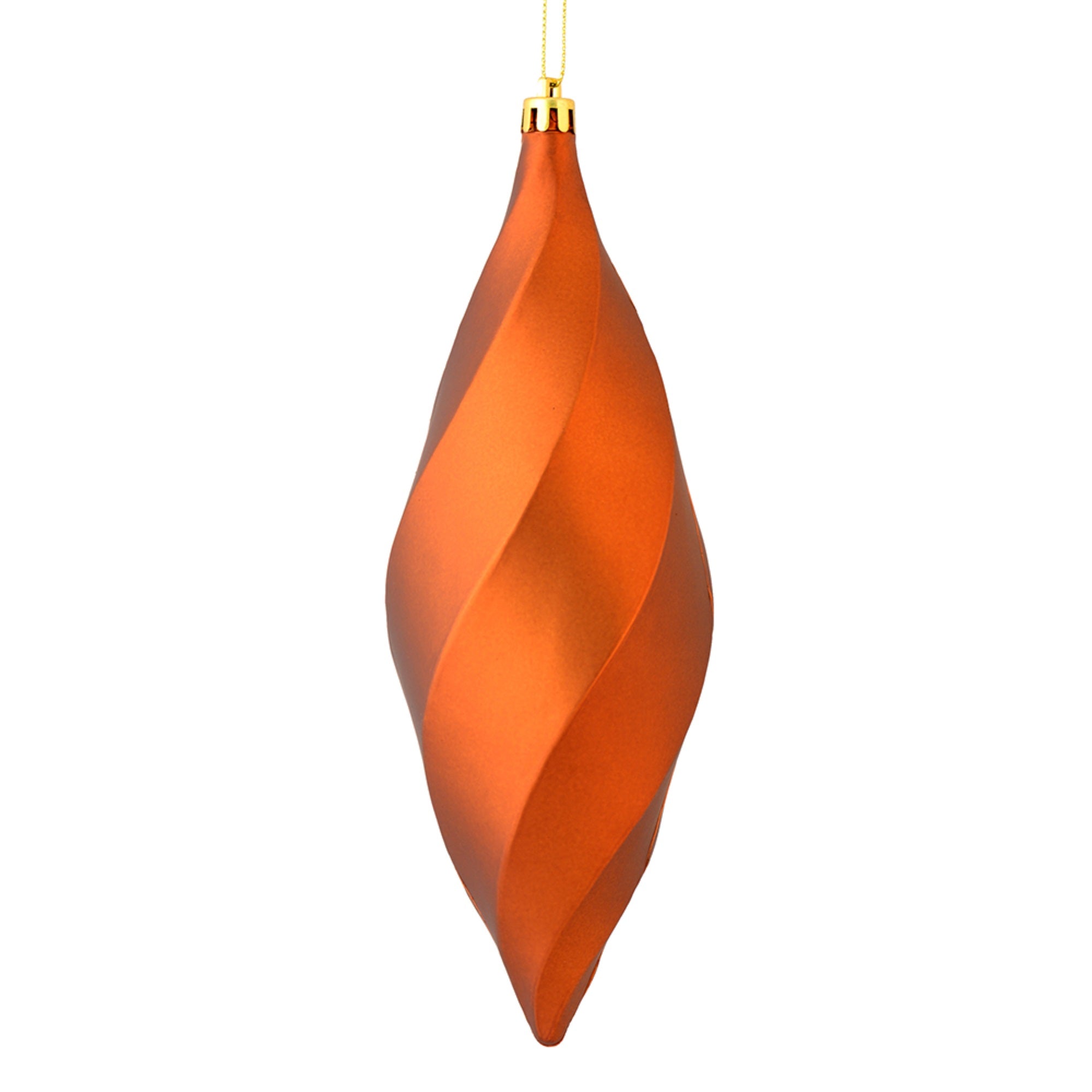 8” Copper Matte Swirl Finial 6/Bag