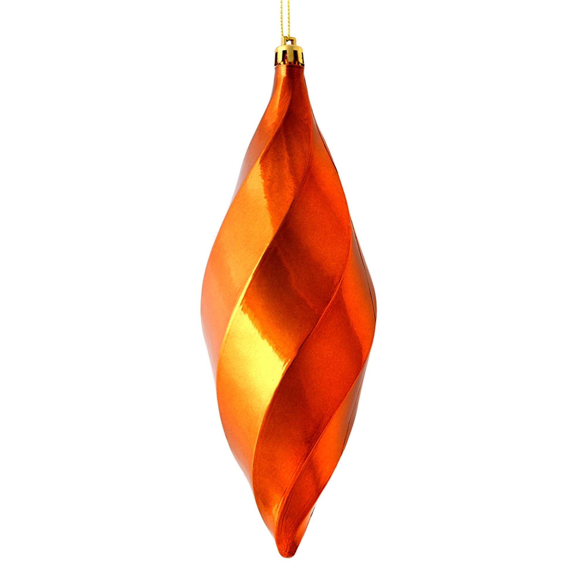8” Copper Shiny Swirl Finial 6/Bag