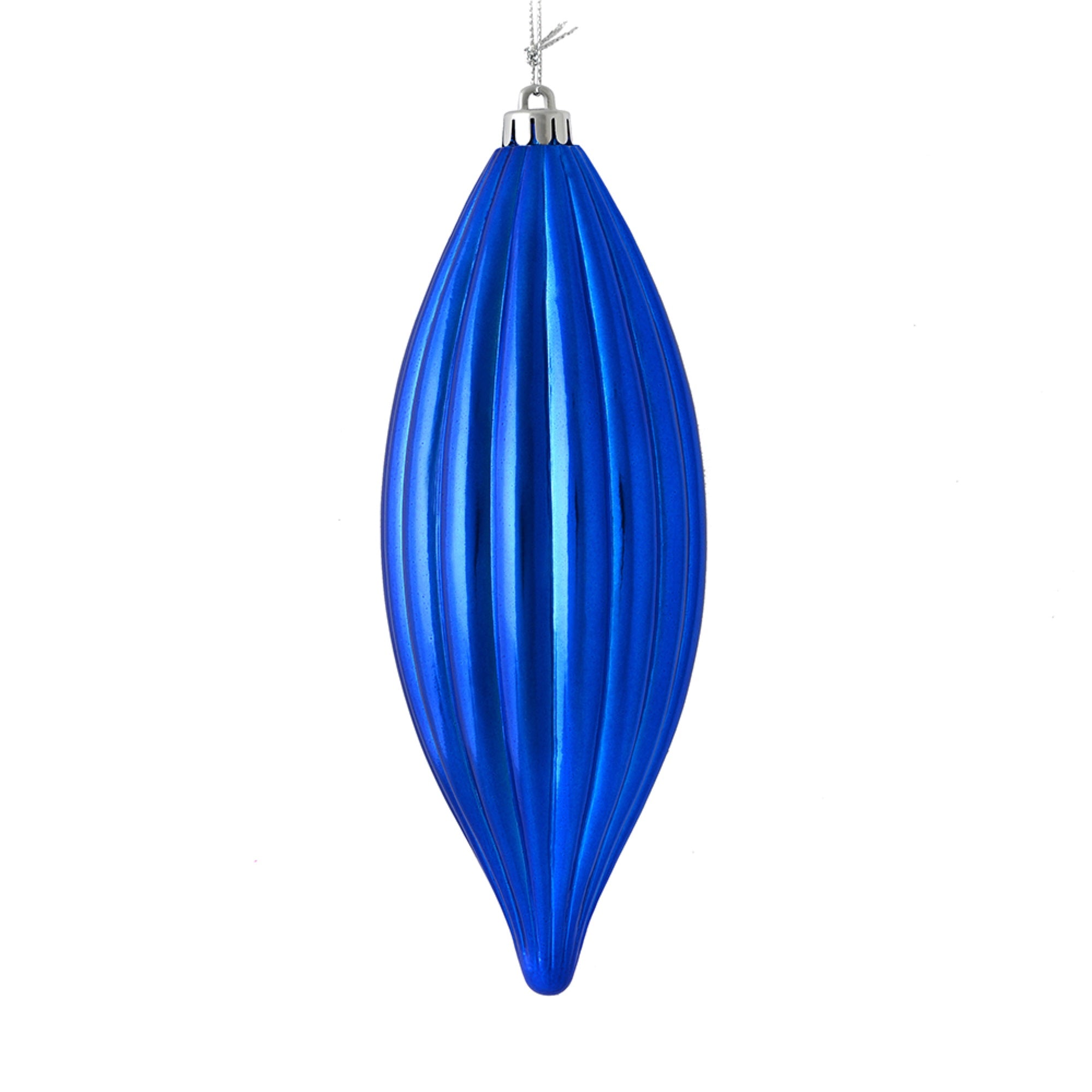 8” Blue Shiny Line Finial 4/Bag