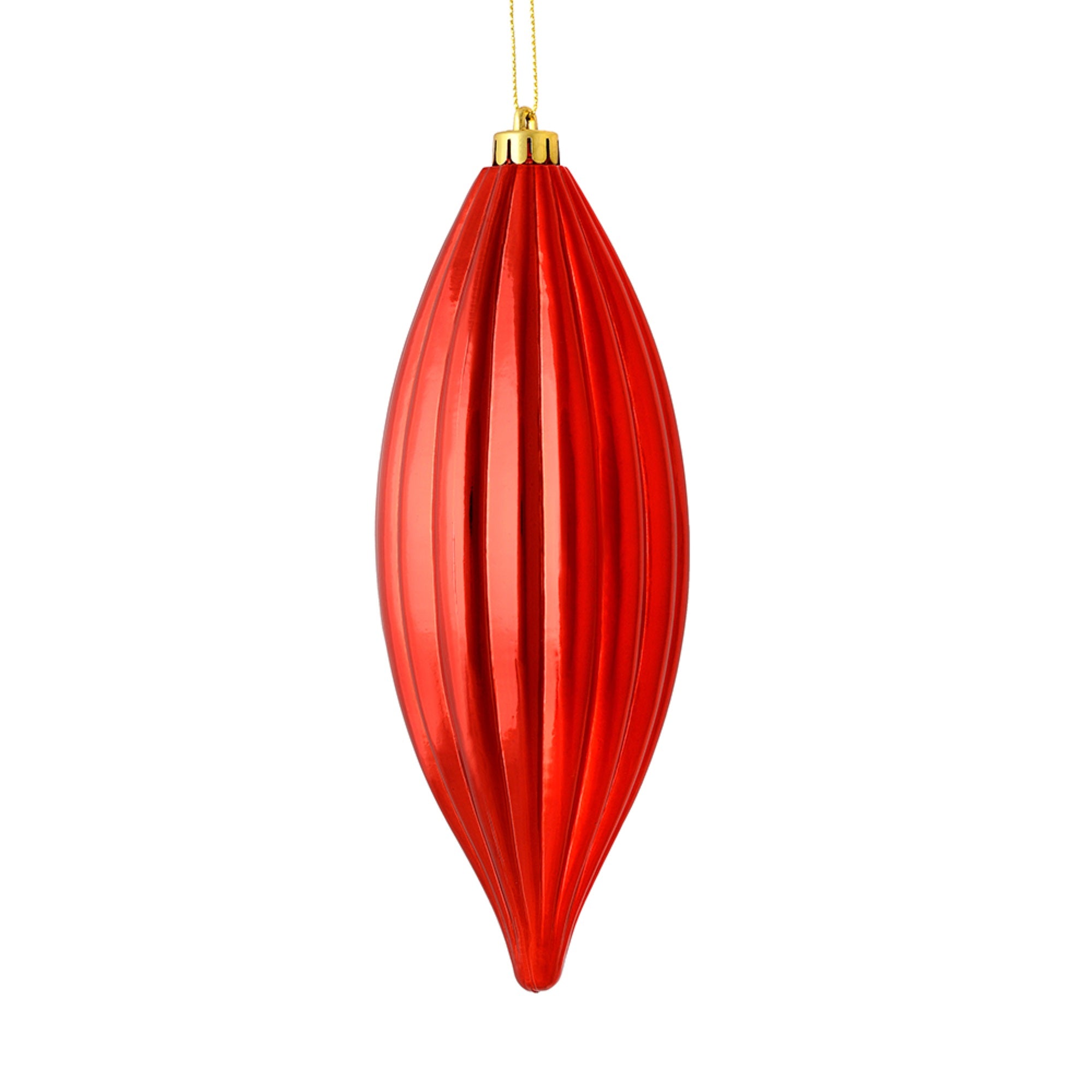 8” Red Shiny Line Finial 4/Bag