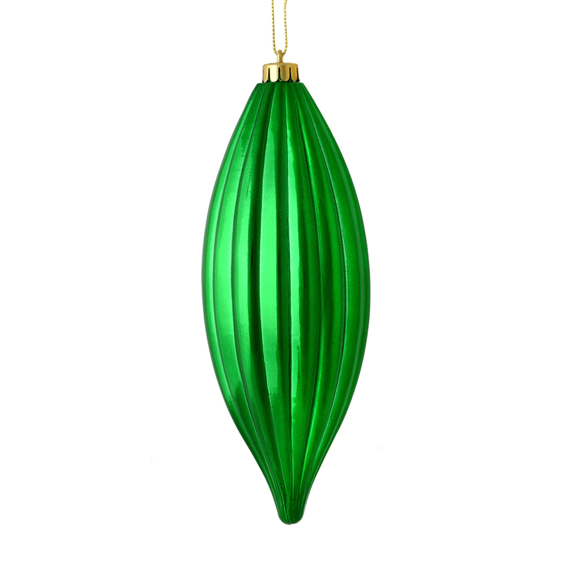 8” Green Shiny Line Finial 4/Bag