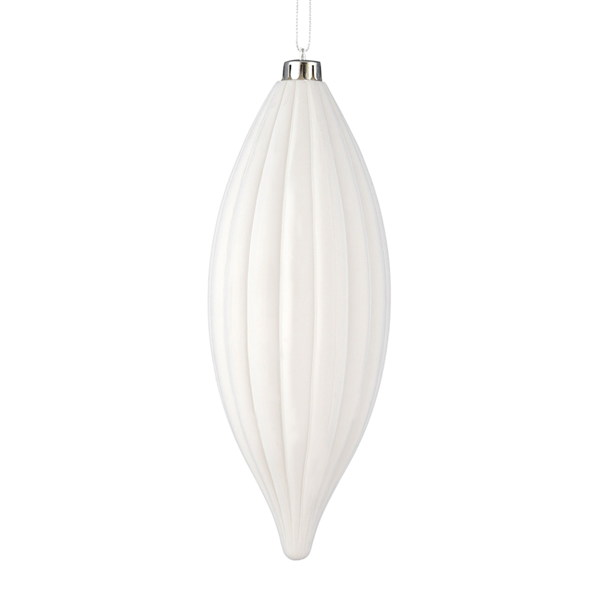 8” White Matte Line Finial 4/Bag