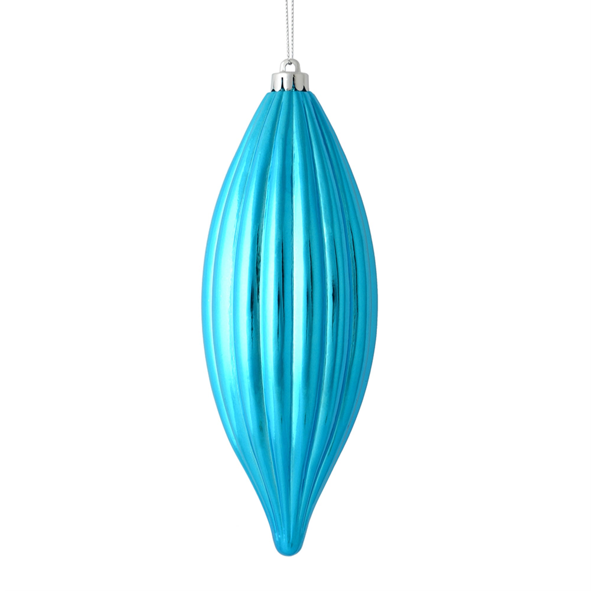 8” Turquoise Shiny Line Finial 4/Bag