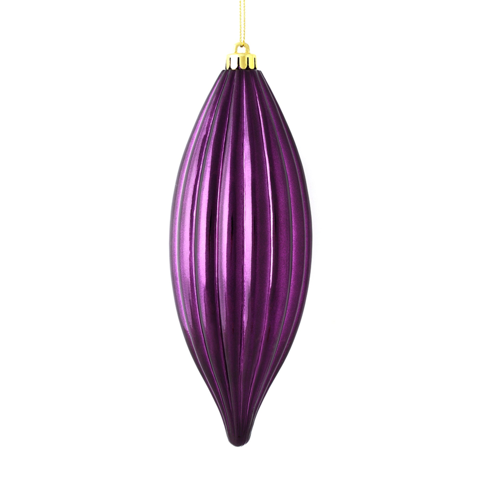 8” Plum Shiny Line Finial 4/Bag