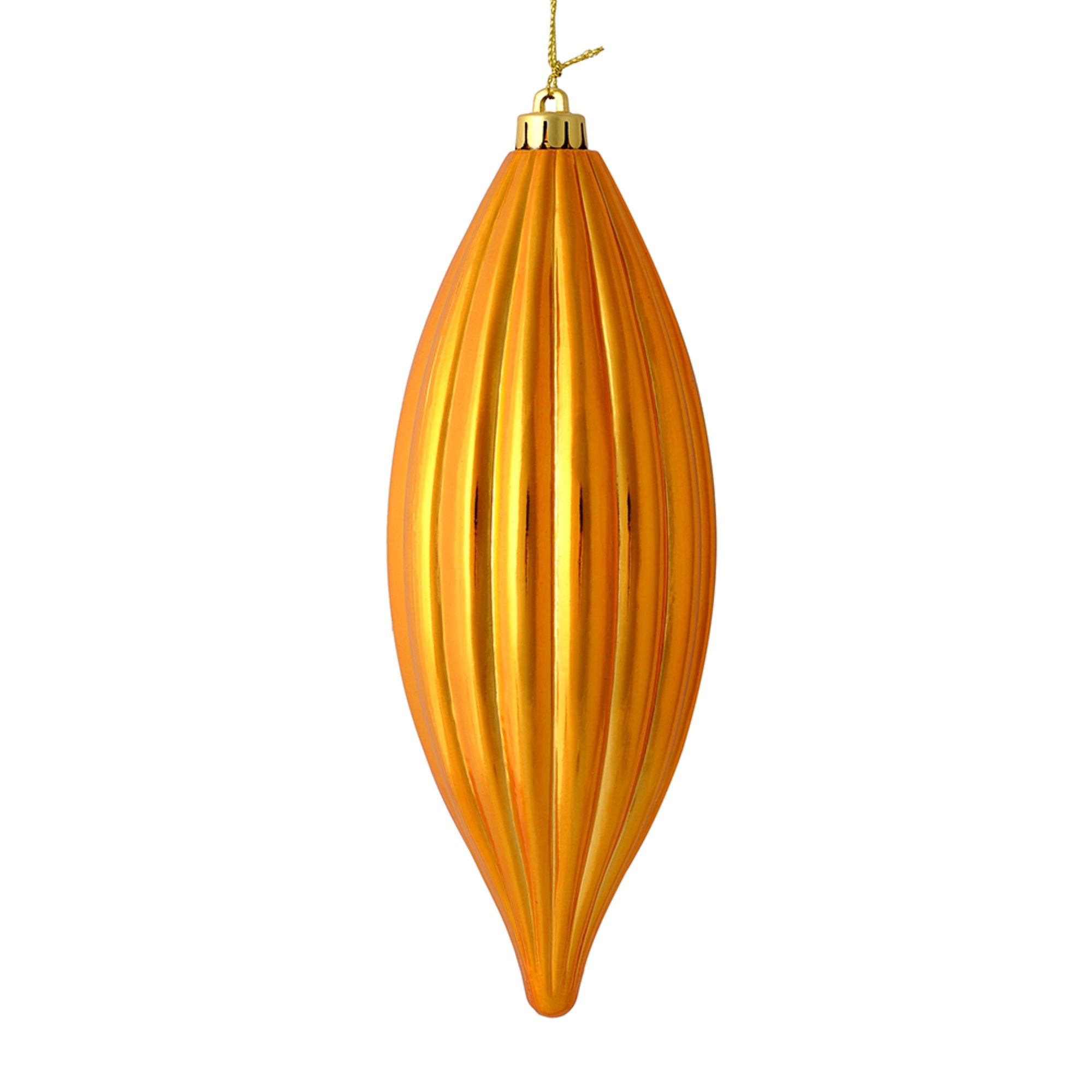 8” Antiq Gold Shiny Line Finial 4/Bag