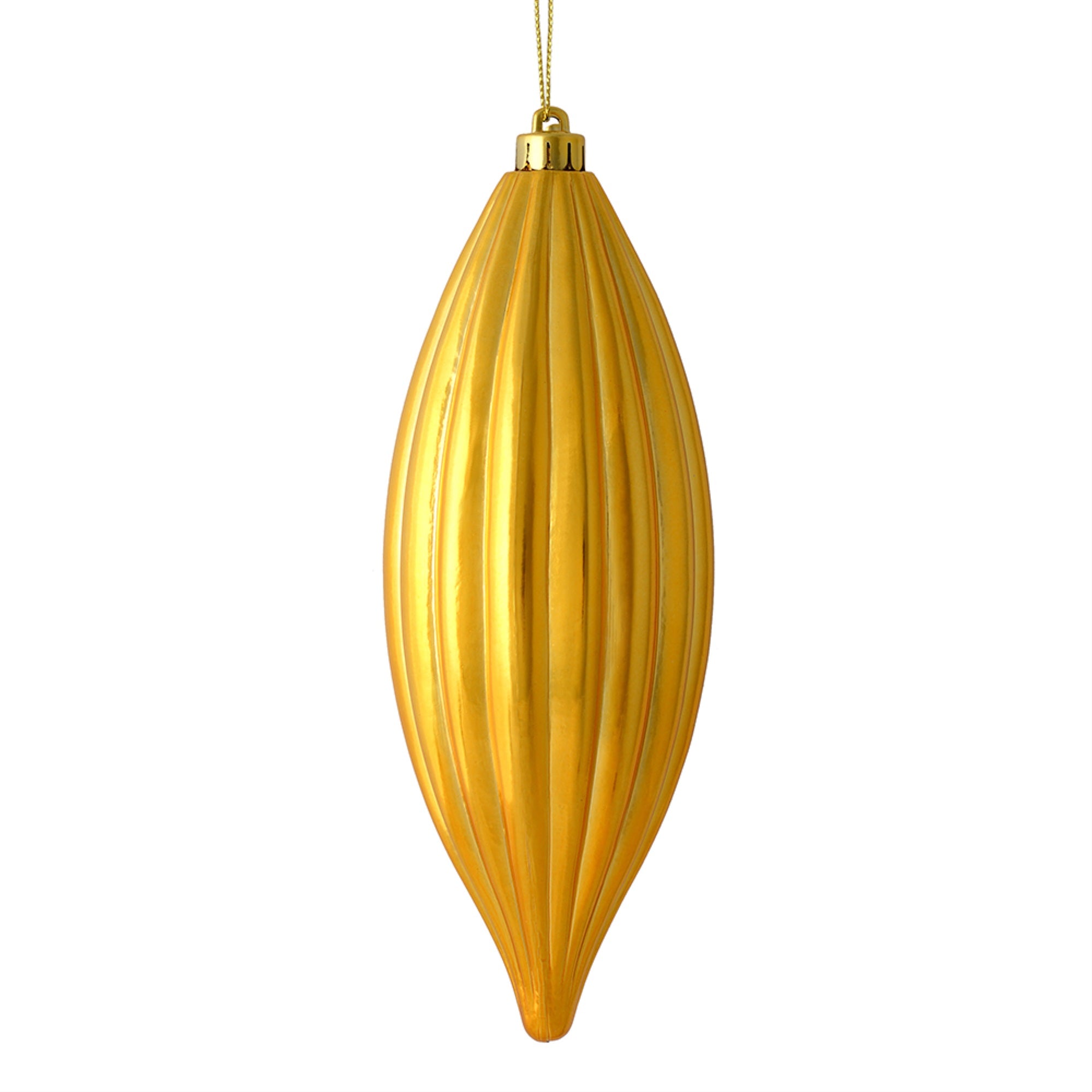 8” Honey Gold Shiny Line Finial 4/Bag