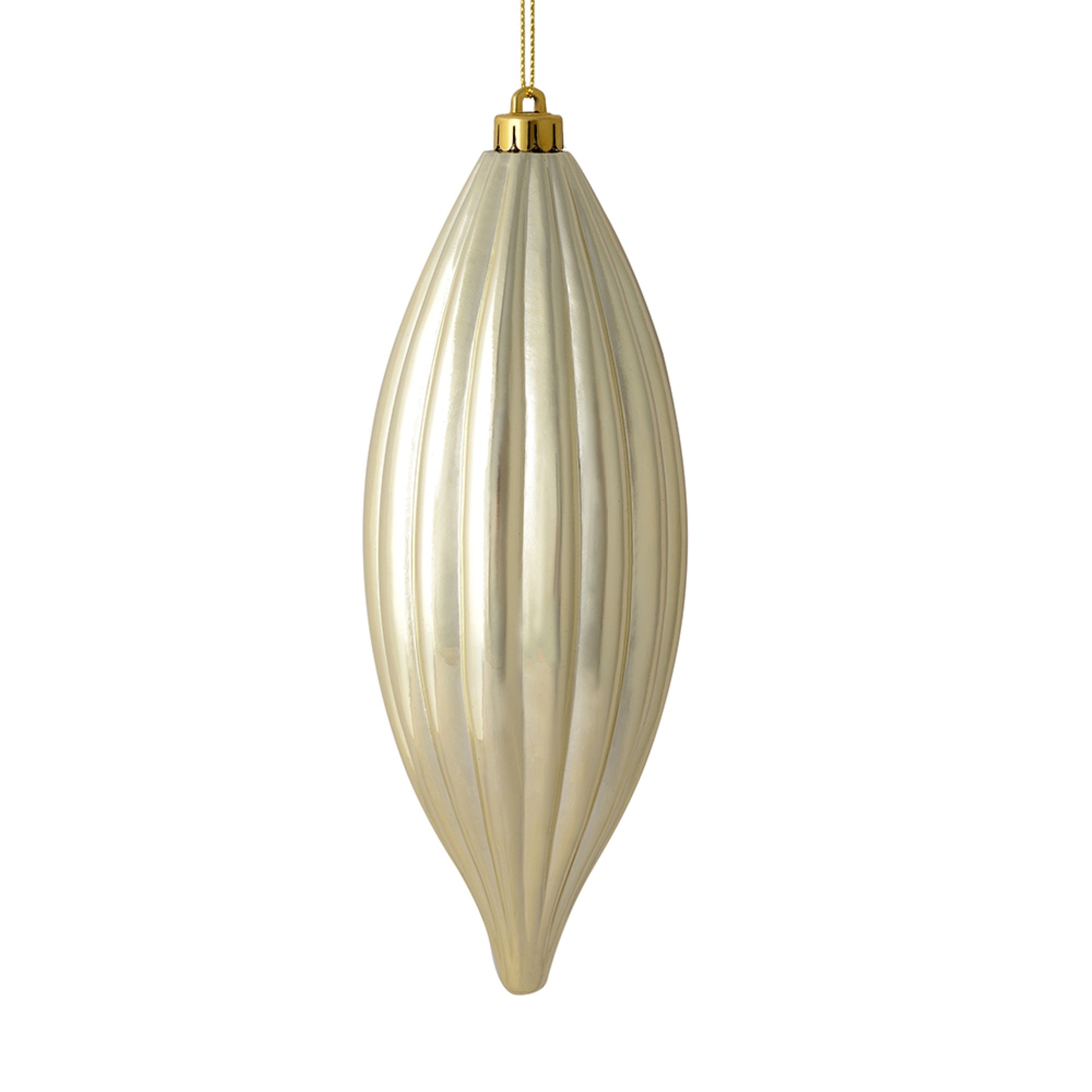 8” Champagne Shiny Line Finial 4/Bag