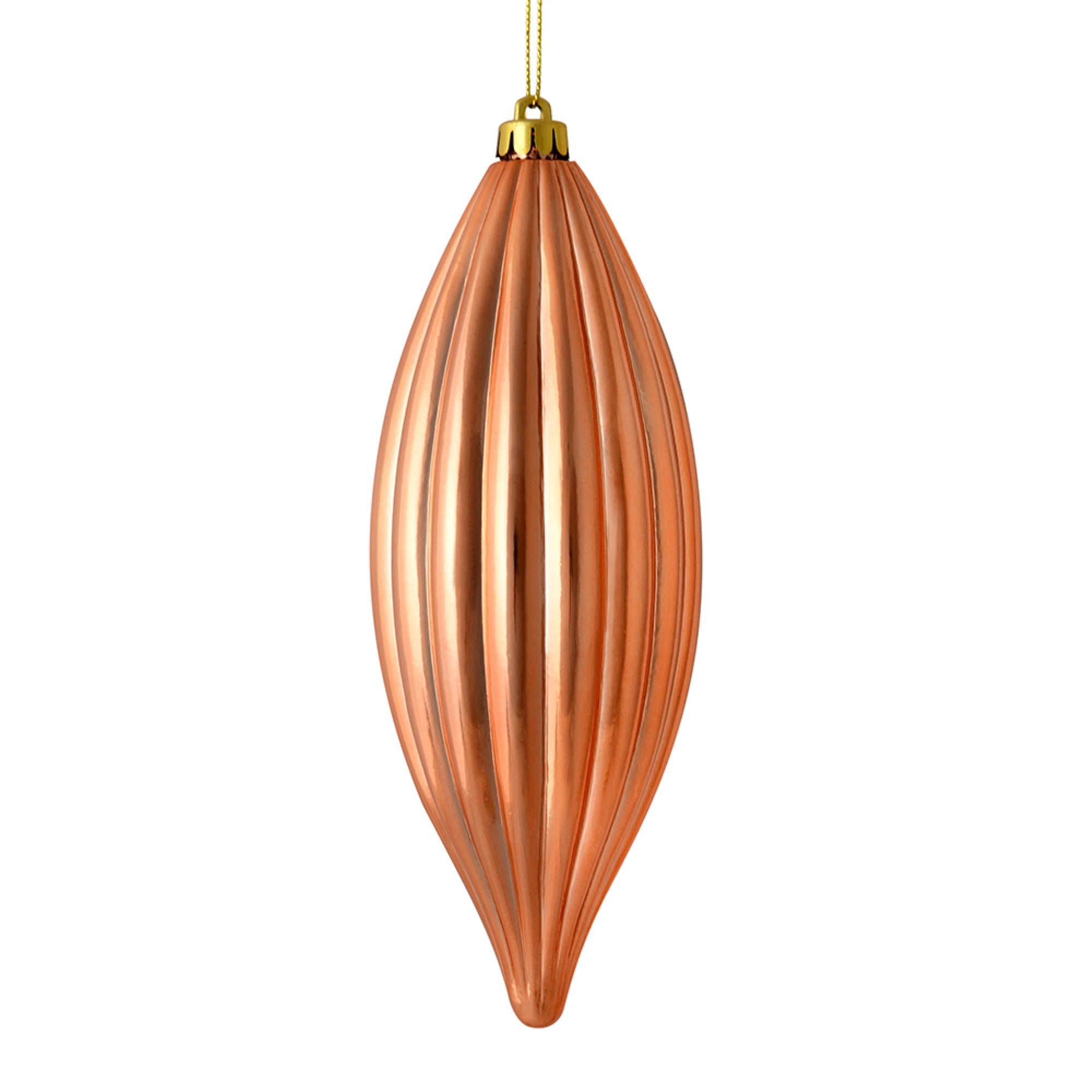 8” Rose Gold Shiny Line Finial 4/Bag