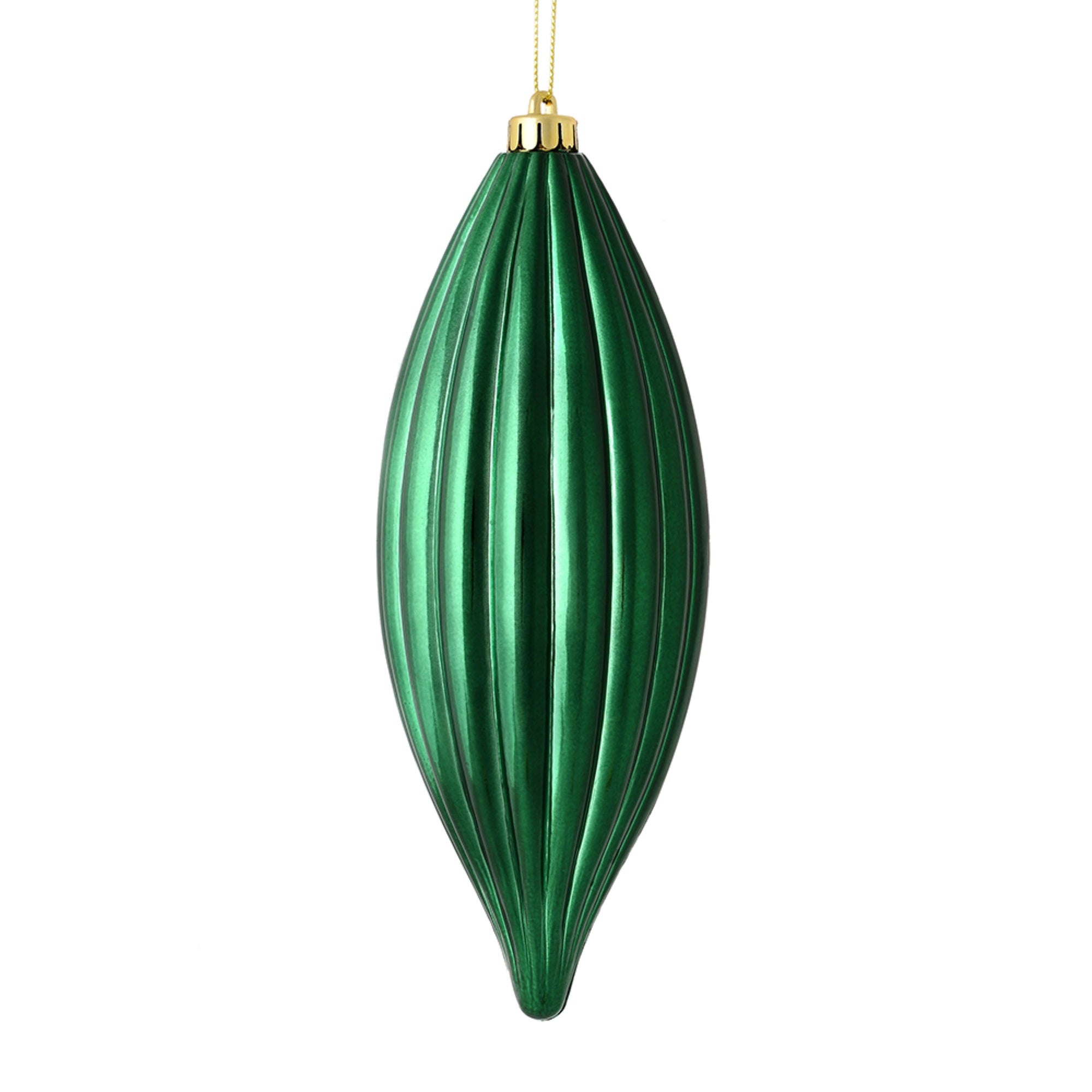 8” Midnight Green Shiny Line Finial 4/Ba