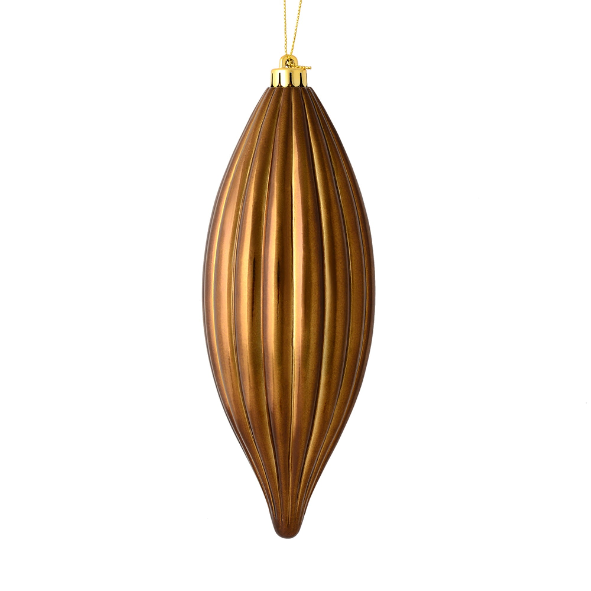 8” Mocha Shiny Line Finial 4/Bag