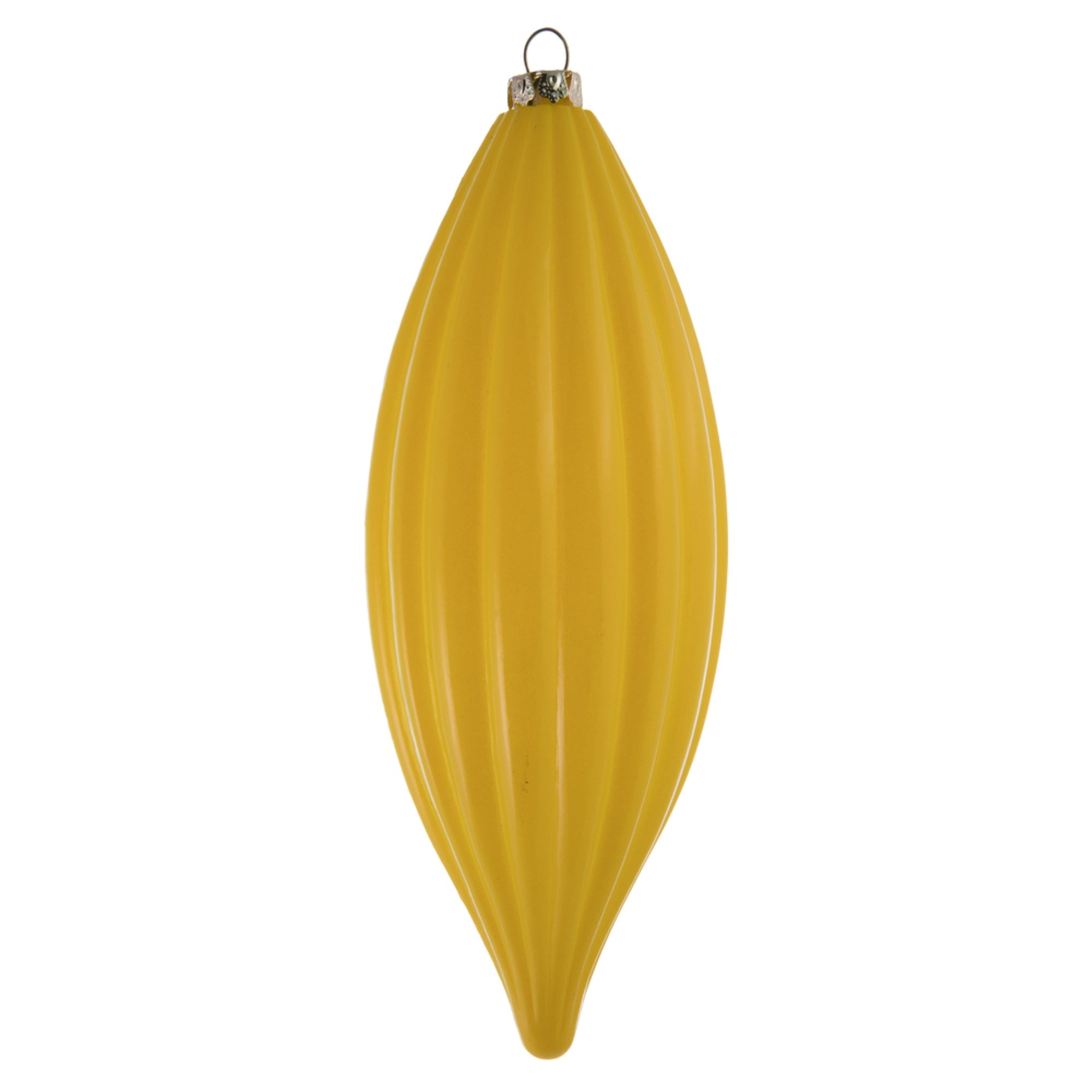 8” Yellow Shiny Line Finial 4/Bag