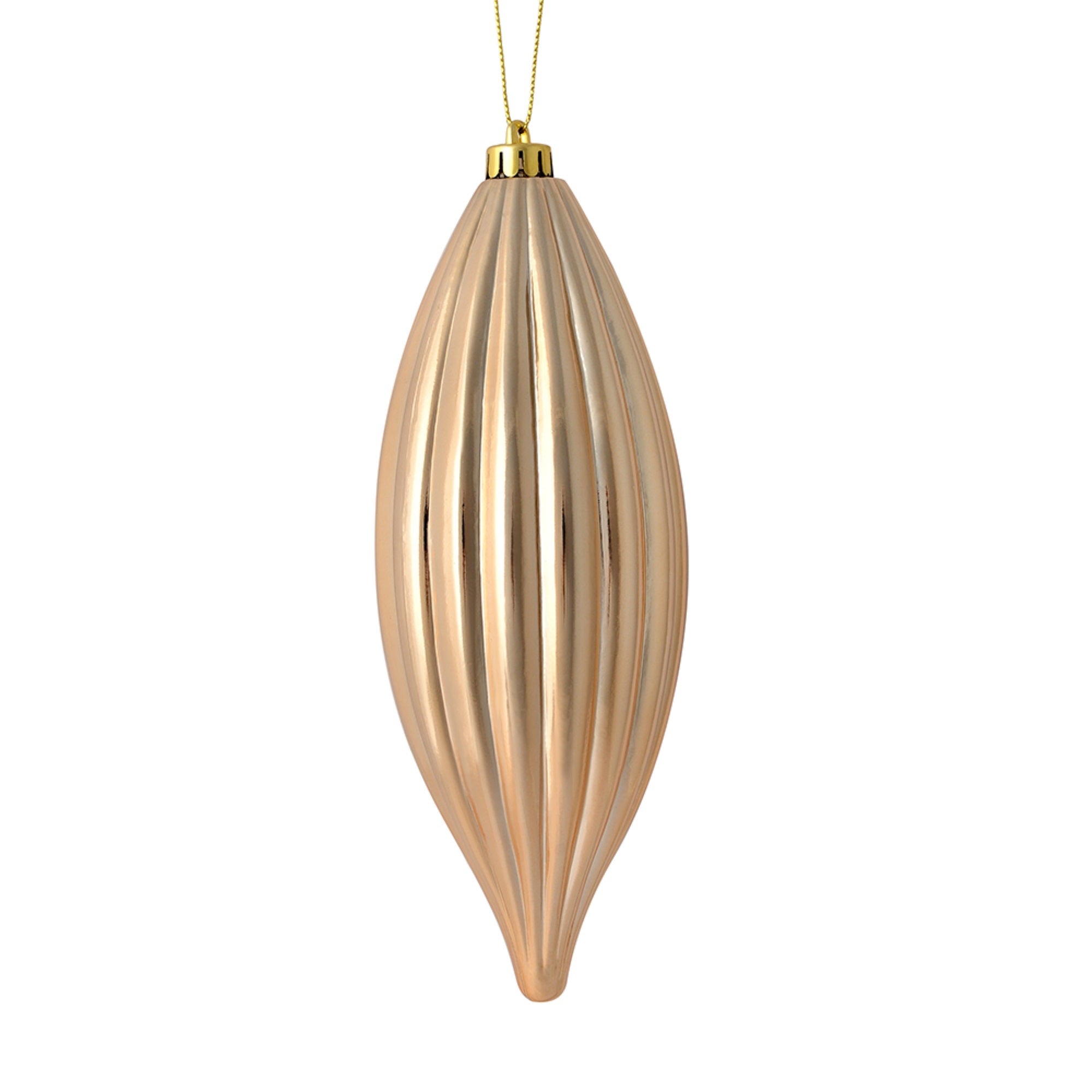 8” Cafe Latte Shiny Line Finial 4/Bag