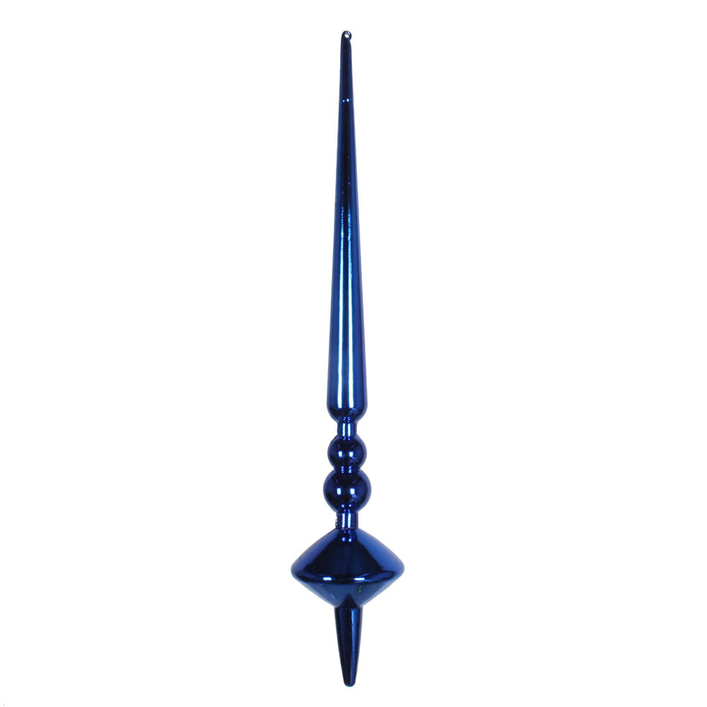 Vickerman 12” Blue Shiny Cupola Finial 3/Bag - M183302S