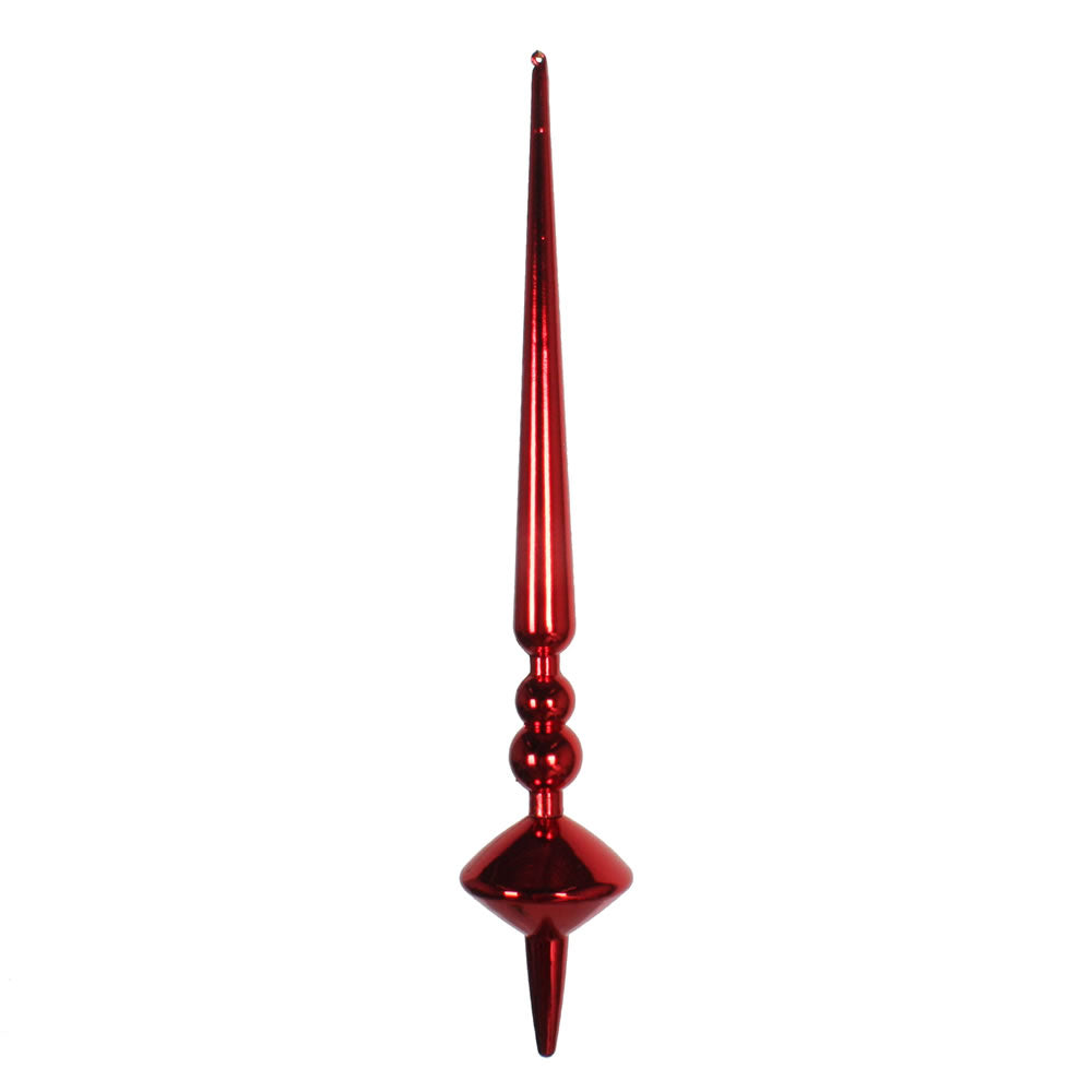 Vickerman 12” Red Shiny Cupola Finial 3/Bag - M183303S