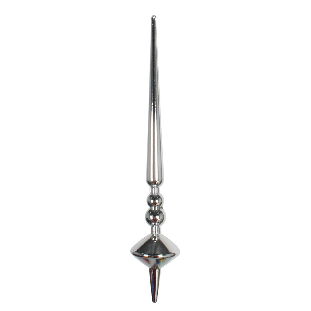 Vickerman 12” Silver Shiny Cupola Finial 3/Bag - M183307S