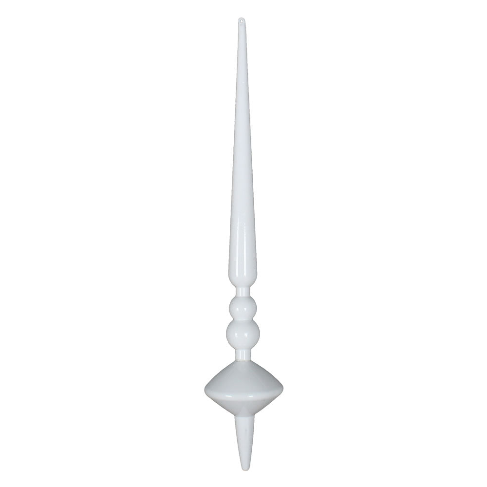 Vickerman 12” White Shiny Cupola Finial 3/Bag - M183311S