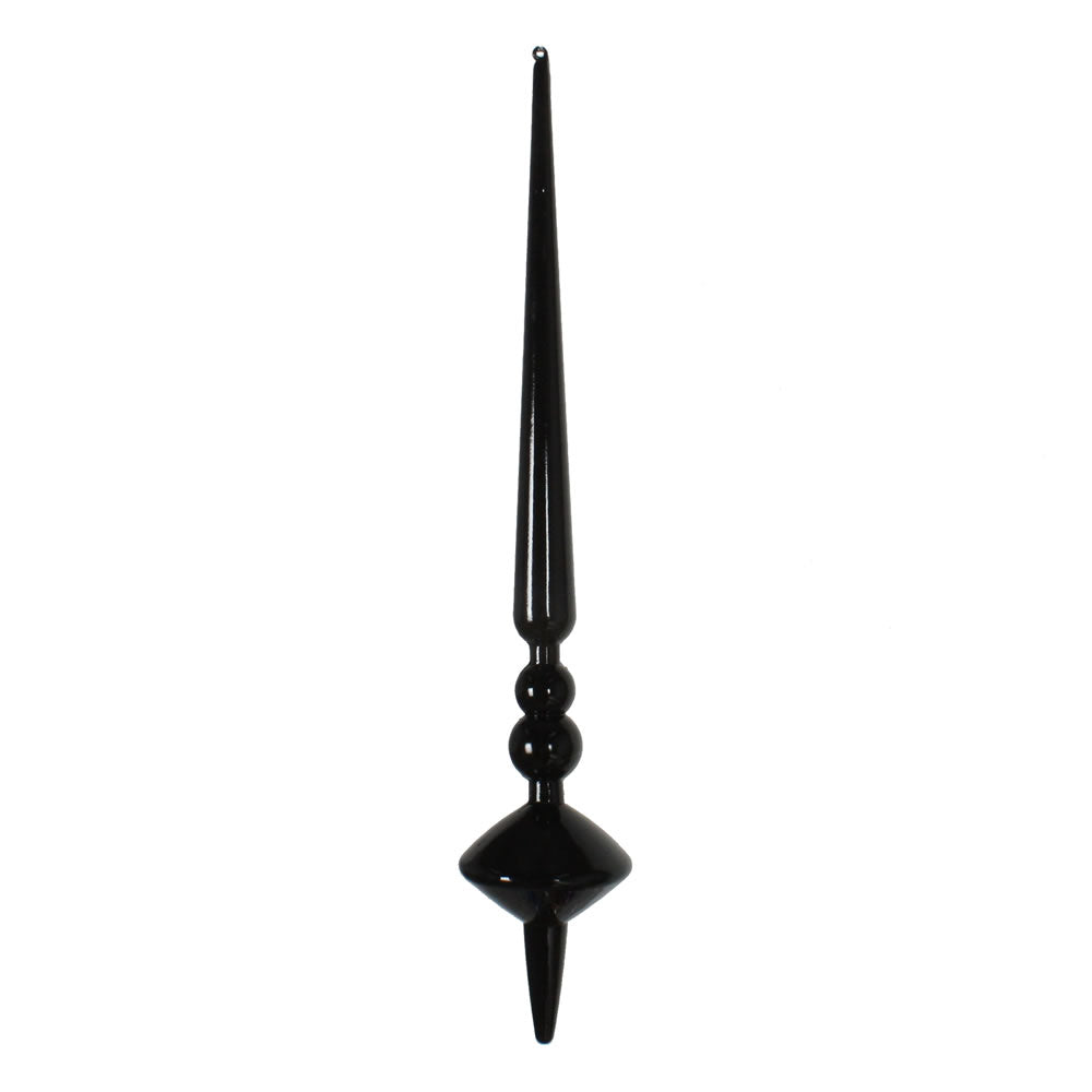 Vickerman 12” Black Shiny Cupola Finial 3/Bag - M183317S