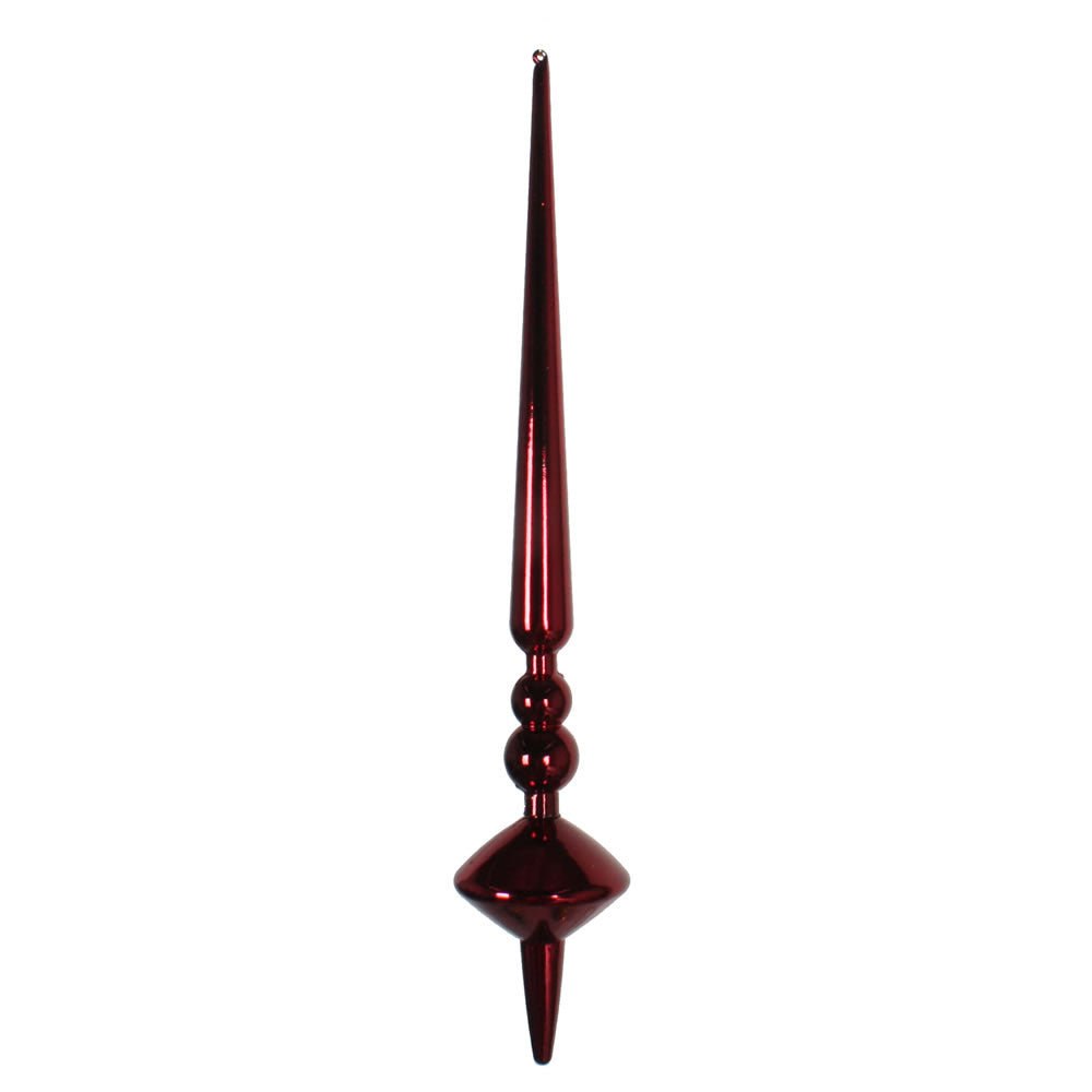 Vickerman 12” Wine Shiny Cupola Finial 3/Bag - M183319S