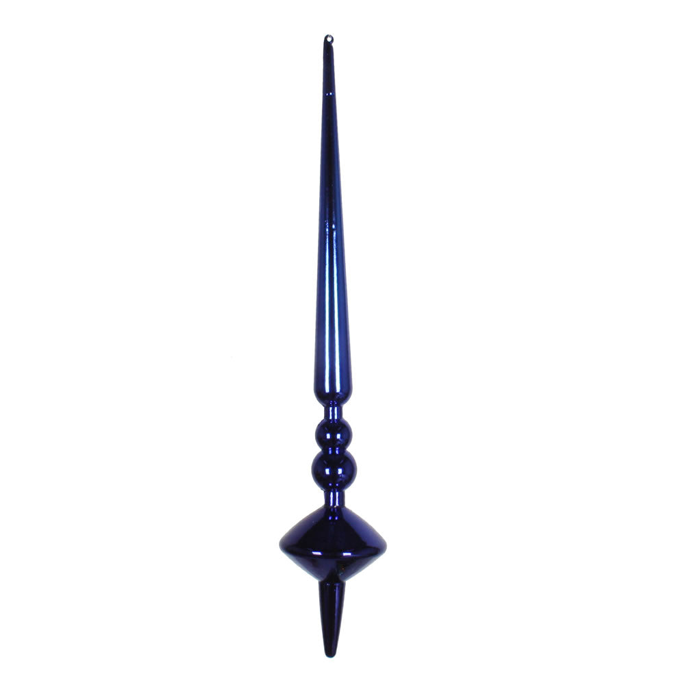 Vickerman 12” Cobalt Blue Shiny Cupola Finial 3/Ba - M183322S