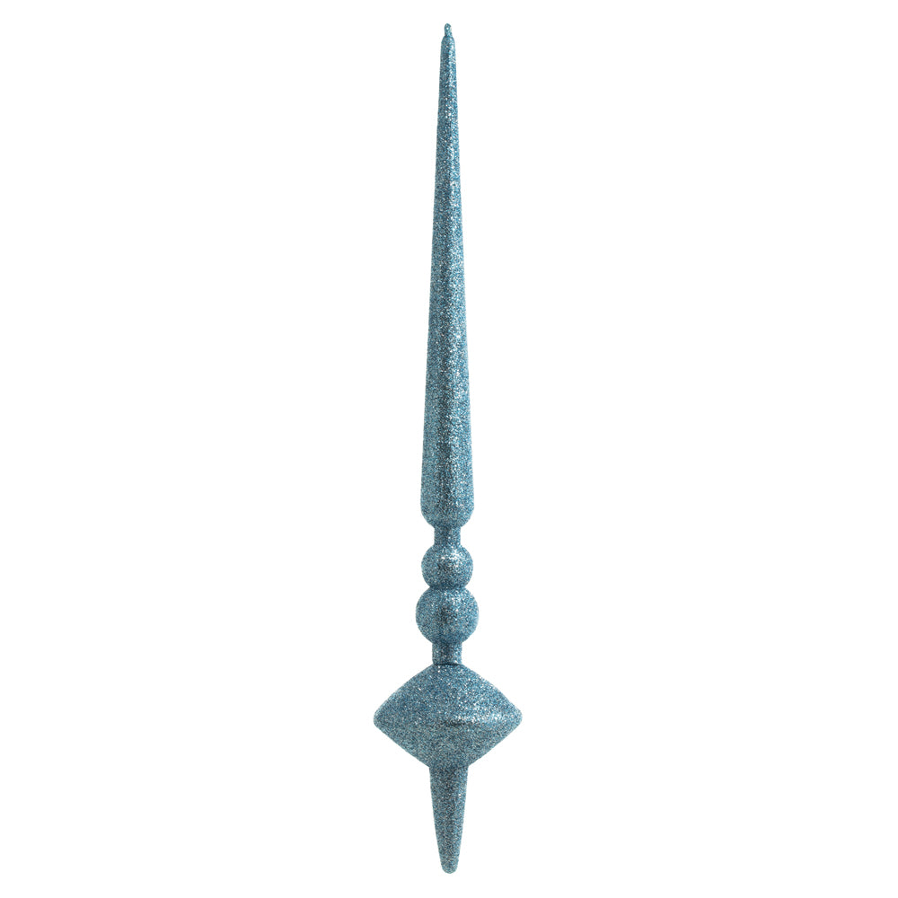 Vickerman 12” Periwinkle Glitter Cupola Finial 3/B - M183329G