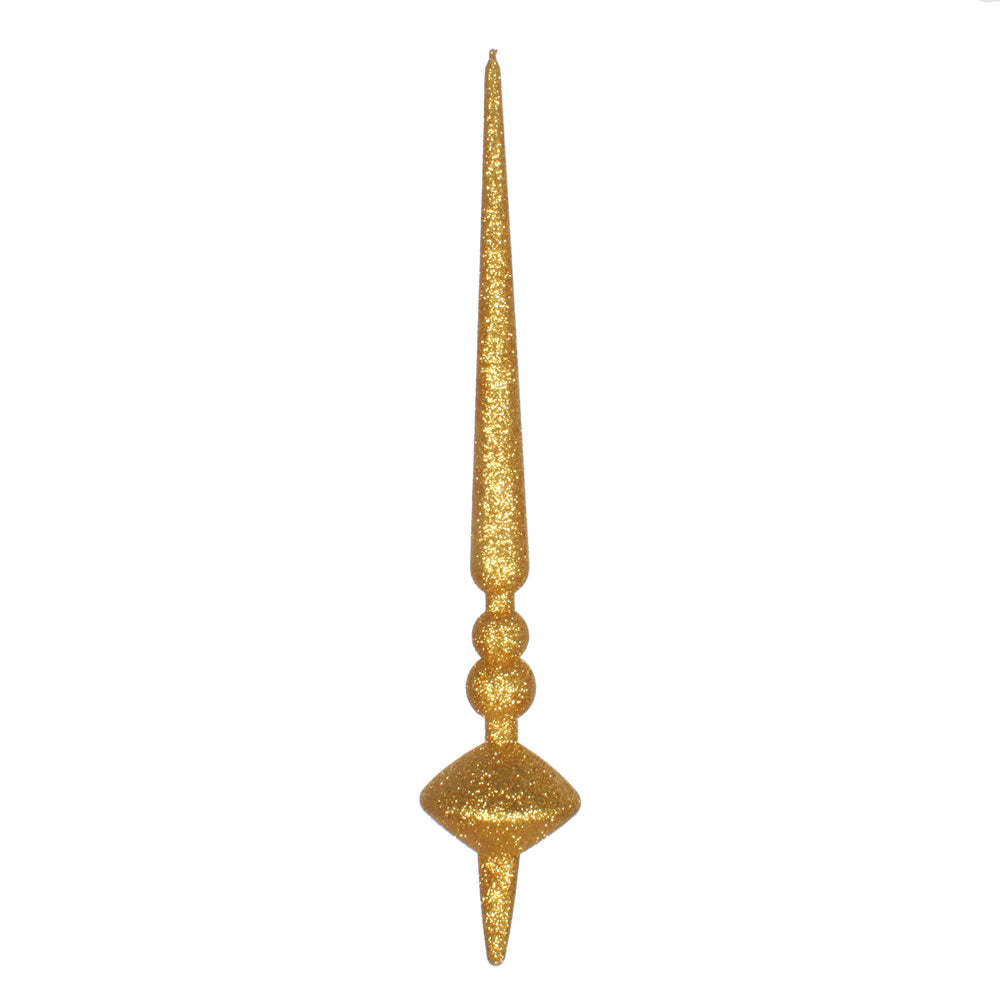 Vickerman 12” Antique Gold Glitter Cupola Finial 3 - M183330G