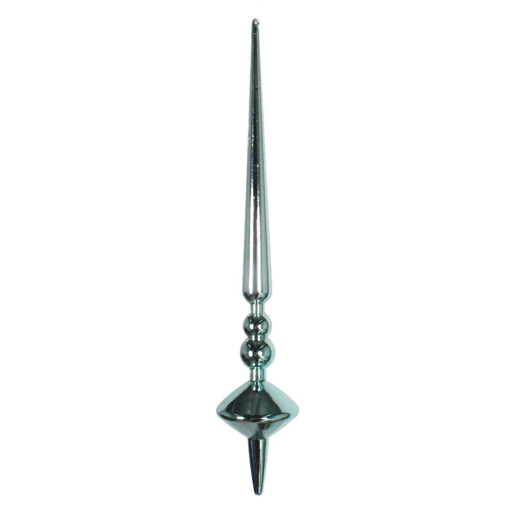Vickerman 12” Baby Blue Shiny Cupola Finial 3/Bag - M183332S