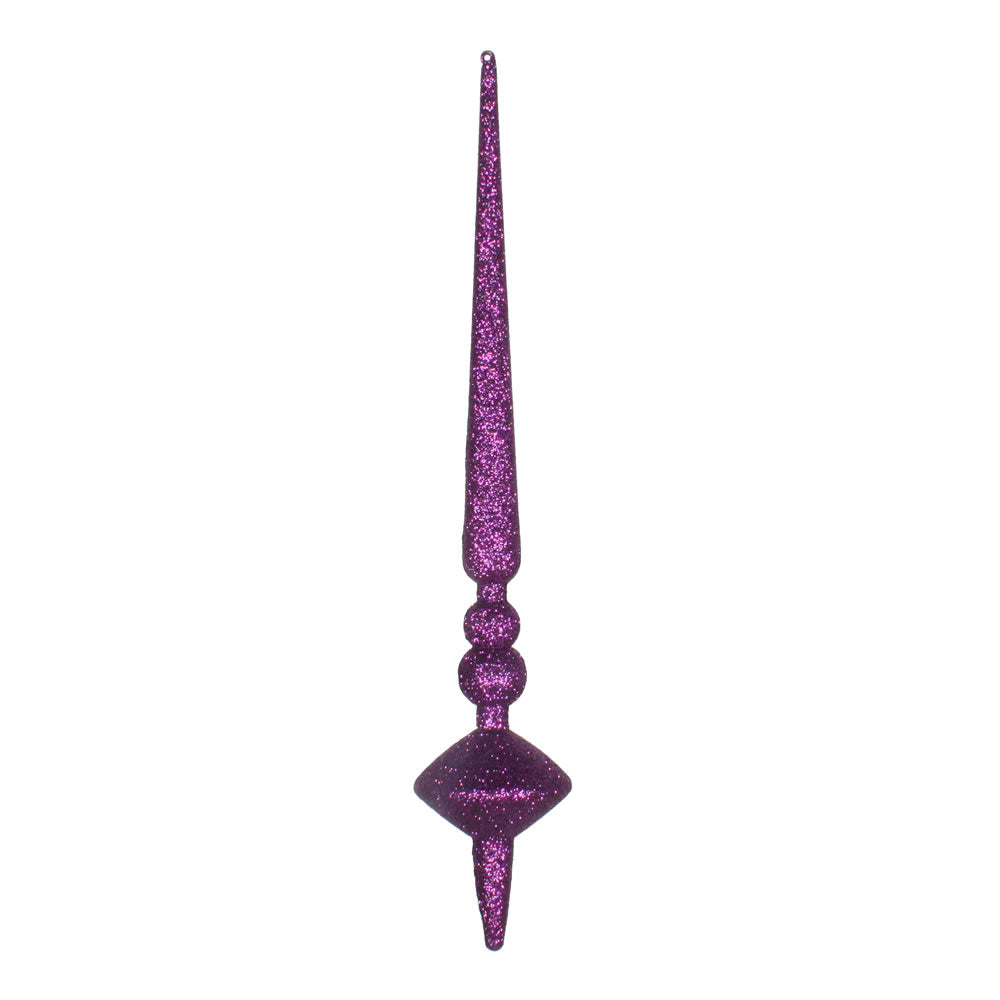 Vickerman 12” Lilac Glitter Cupola Finial 3/Bag - M183334G