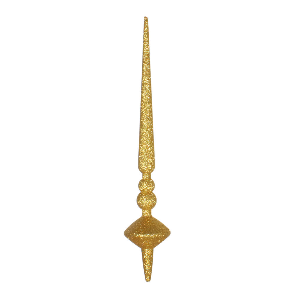 Vickerman 12” Honey Gold Glitter Cupola Finial 3/B - M183337G