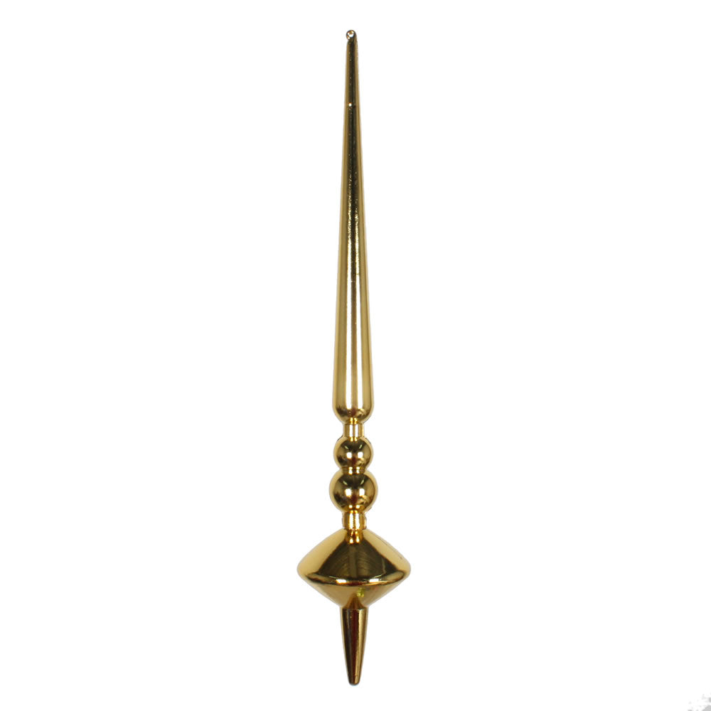 Vickerman 12” Honey Gold Shiny Cupola Finial 3/Bag - M183337S