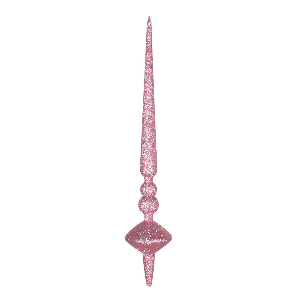 Vickerman 12” Mauve Glitter Cupola Finial 3/Bag - M183345G