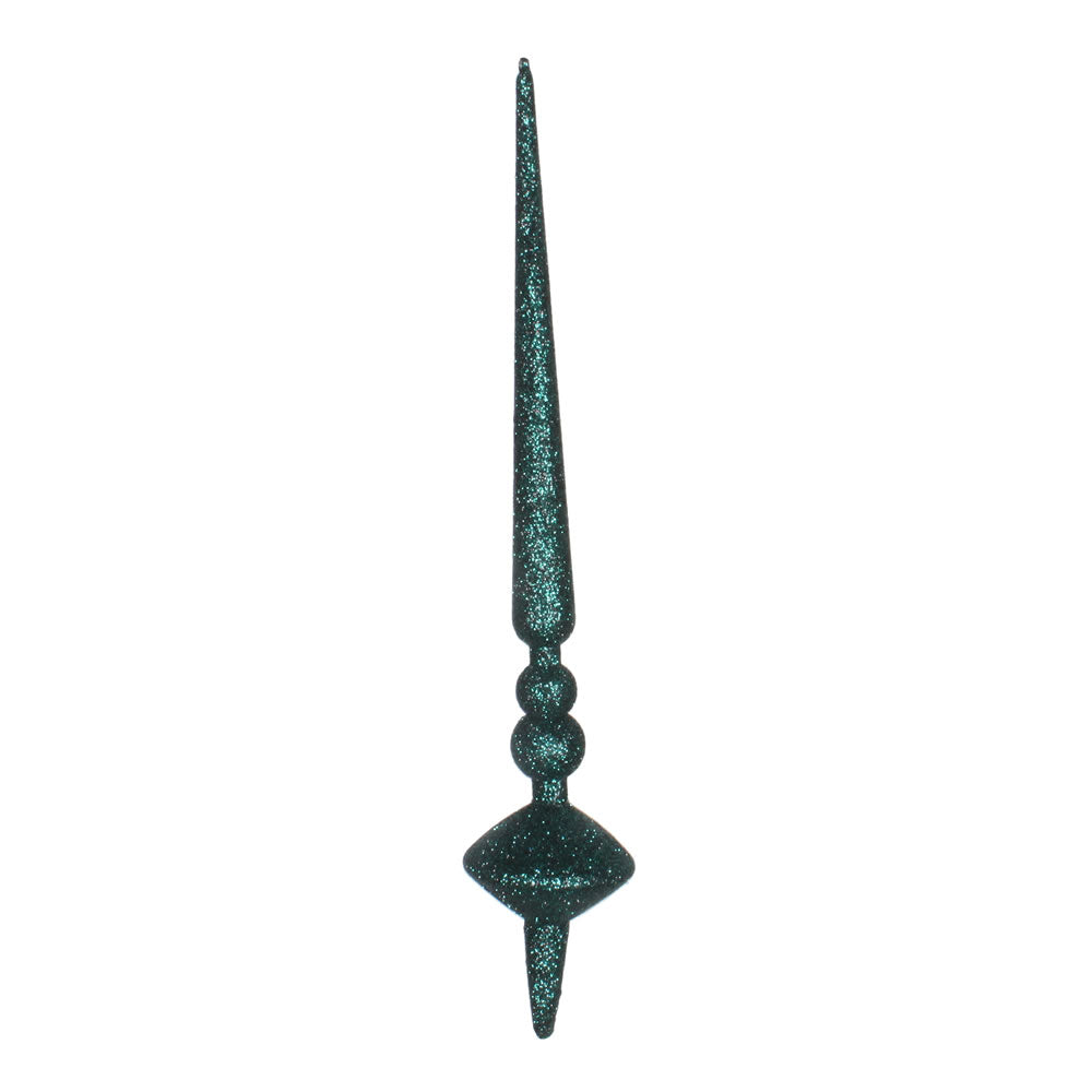 Vickerman 12” Sea Blue Glitter Cupola Finial 3/Bag - M183362G