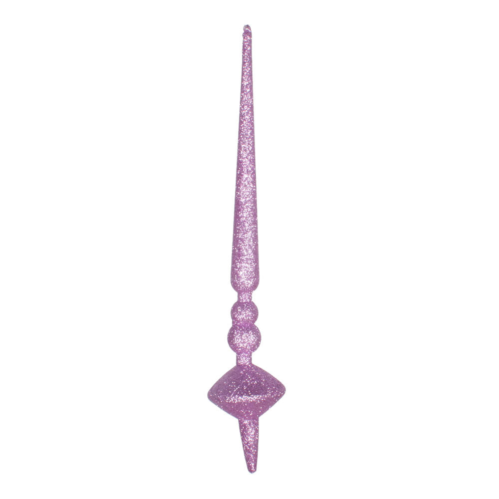 Vickerman 12” Orchid Glitter Cupola Finial 3/Bag - M183369G